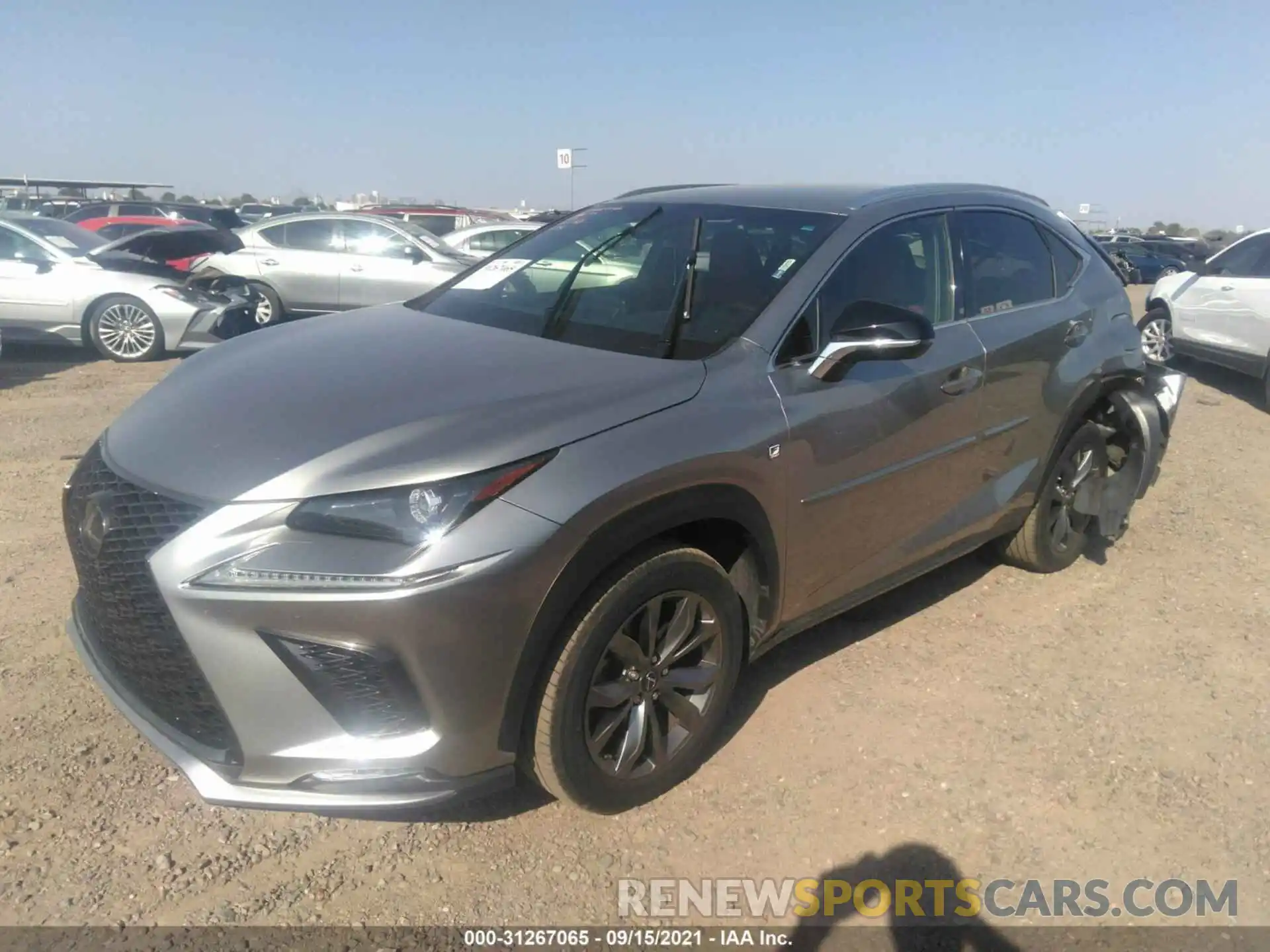 2 Фотография поврежденного автомобиля JTJYARBZ1K2125738 LEXUS NX 2019