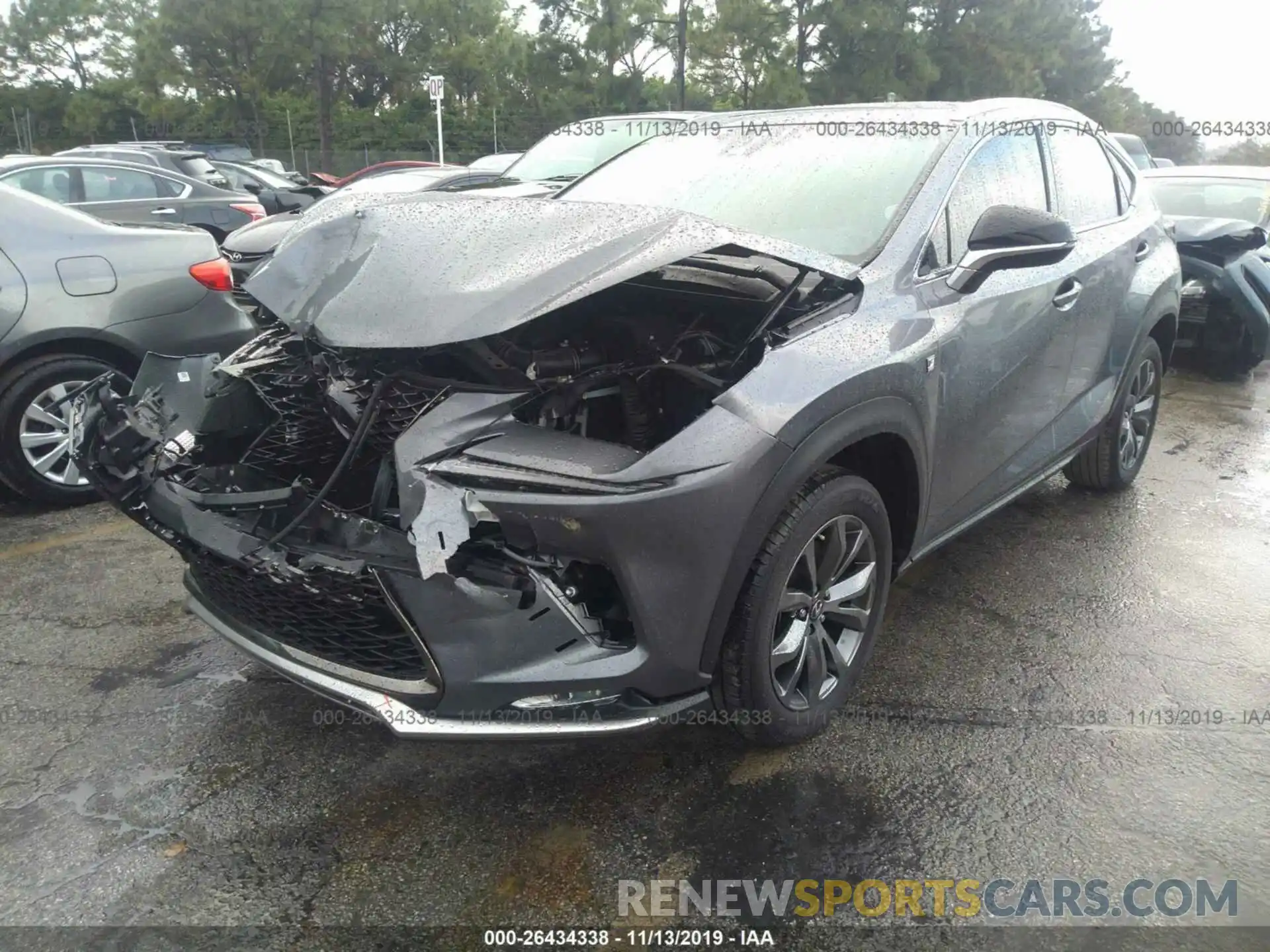 2 Фотография поврежденного автомобиля JTJYARBZ1K2133550 LEXUS NX 2019