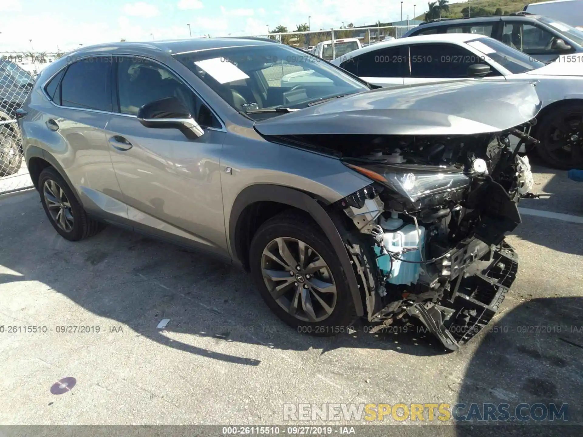 1 Photograph of a damaged car JTJYARBZ1K2144743 LEXUS NX 2019