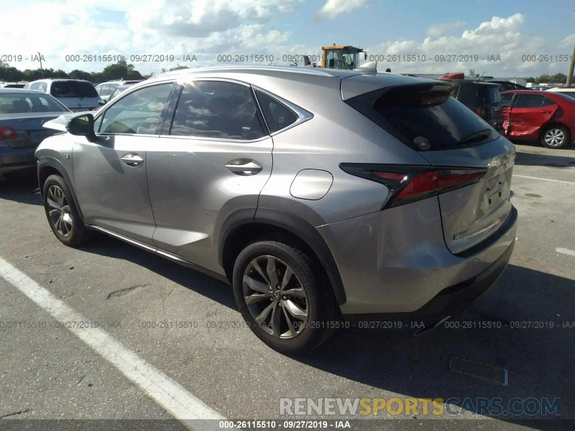 3 Фотография поврежденного автомобиля JTJYARBZ1K2144743 LEXUS NX 2019