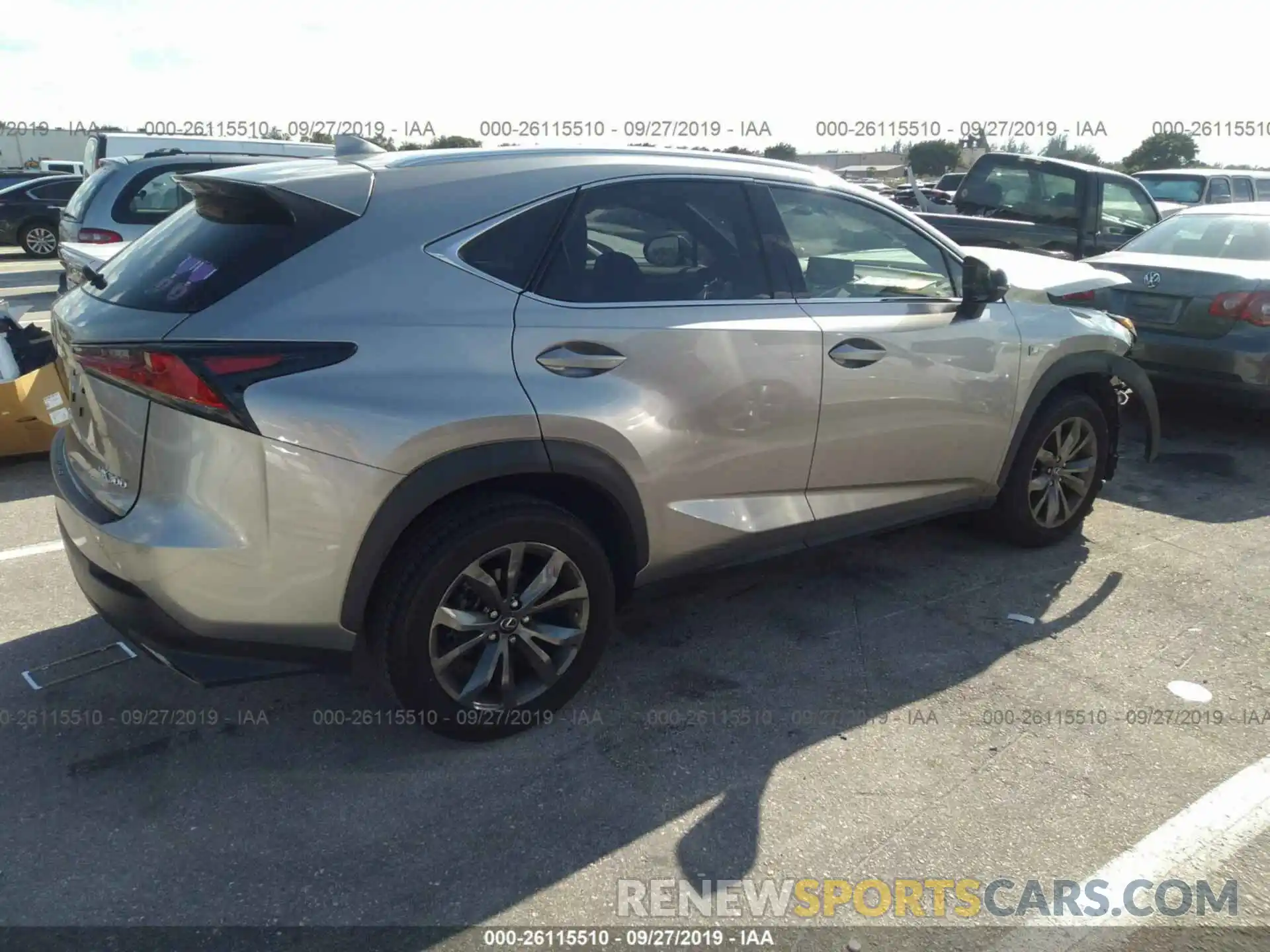 4 Фотография поврежденного автомобиля JTJYARBZ1K2144743 LEXUS NX 2019