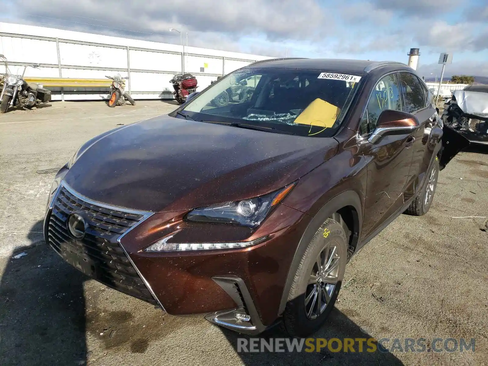 2 Фотография поврежденного автомобиля JTJYARBZ2K2121651 LEXUS NX 2019