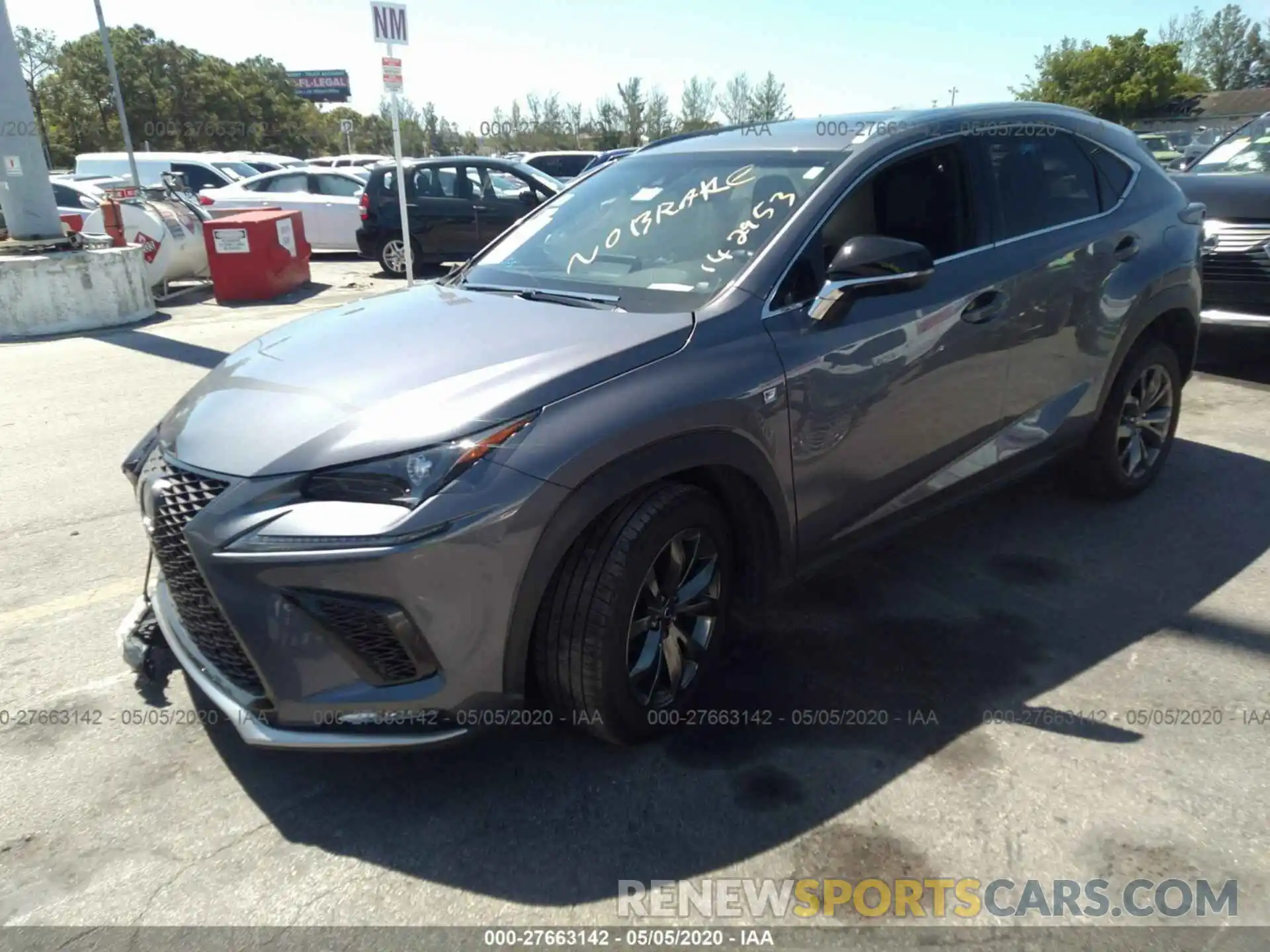 2 Фотография поврежденного автомобиля JTJYARBZ2K2142953 LEXUS NX 2019