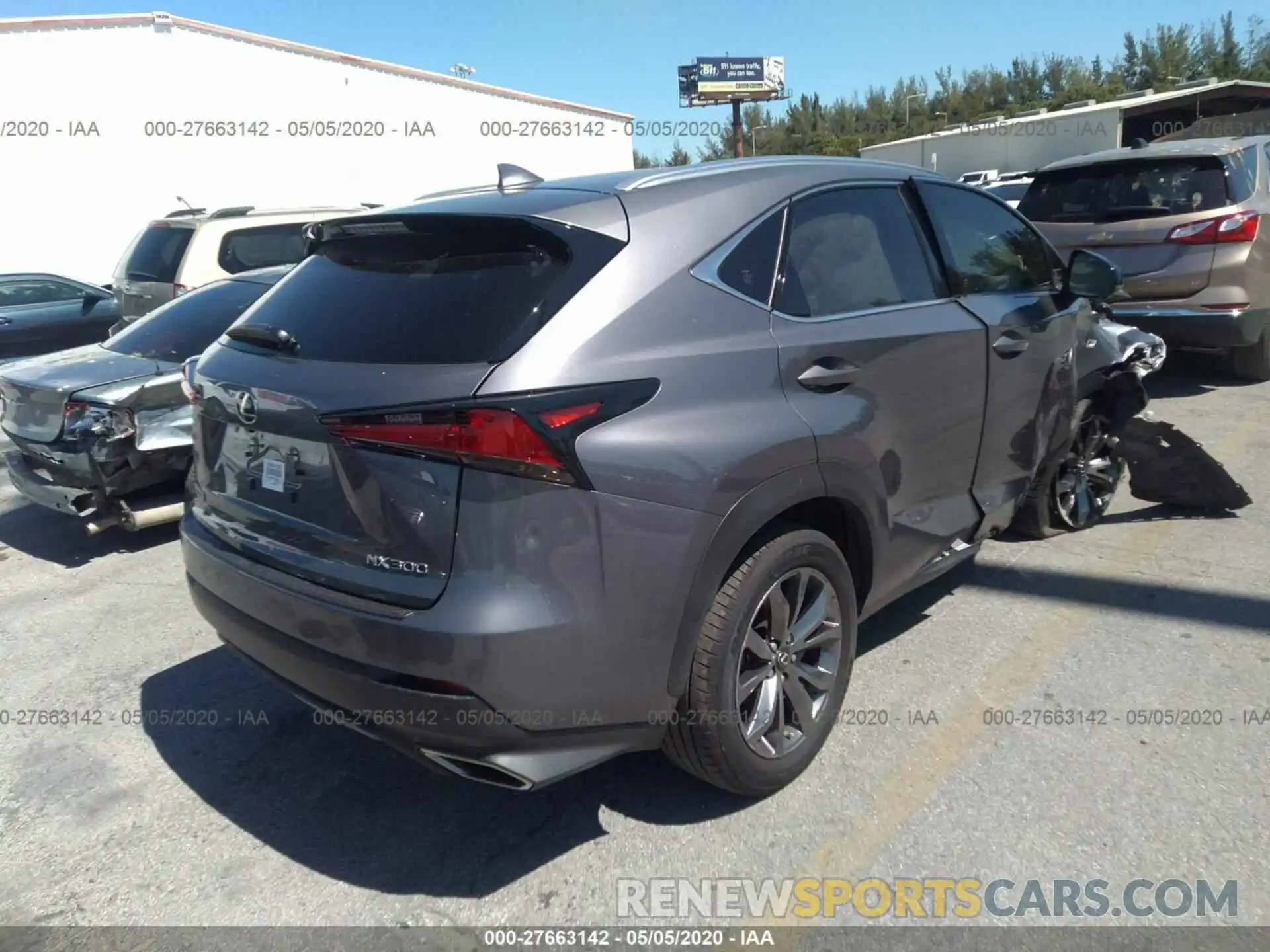 4 Фотография поврежденного автомобиля JTJYARBZ2K2142953 LEXUS NX 2019