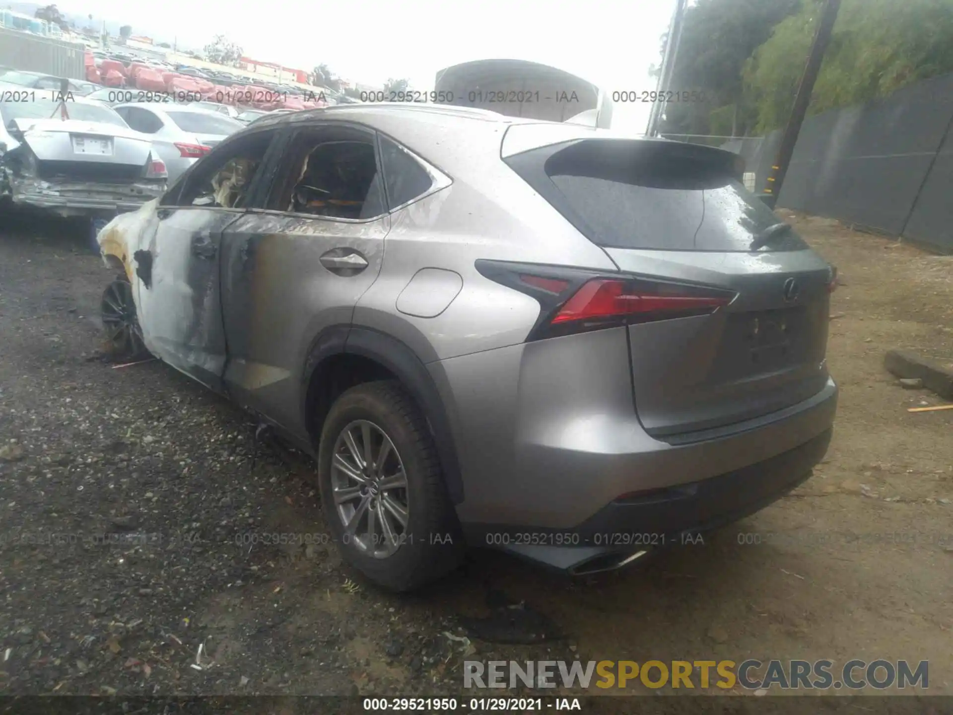 3 Фотография поврежденного автомобиля JTJYARBZ3K2136613 LEXUS NX 2019