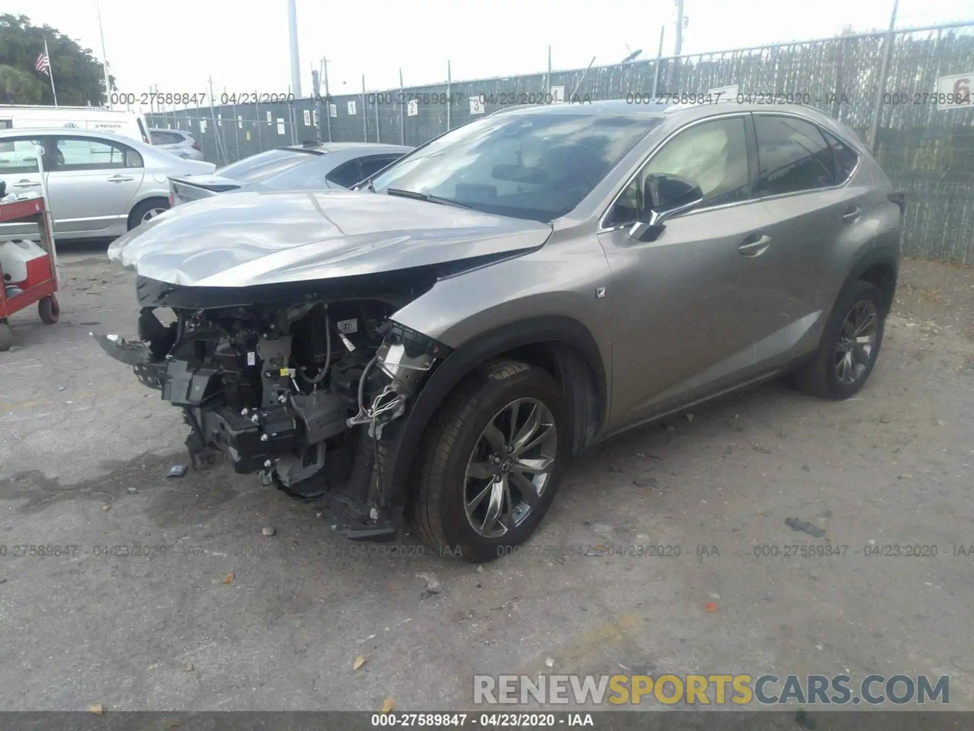 2 Фотография поврежденного автомобиля JTJYARBZ3K2153248 LEXUS NX 2019