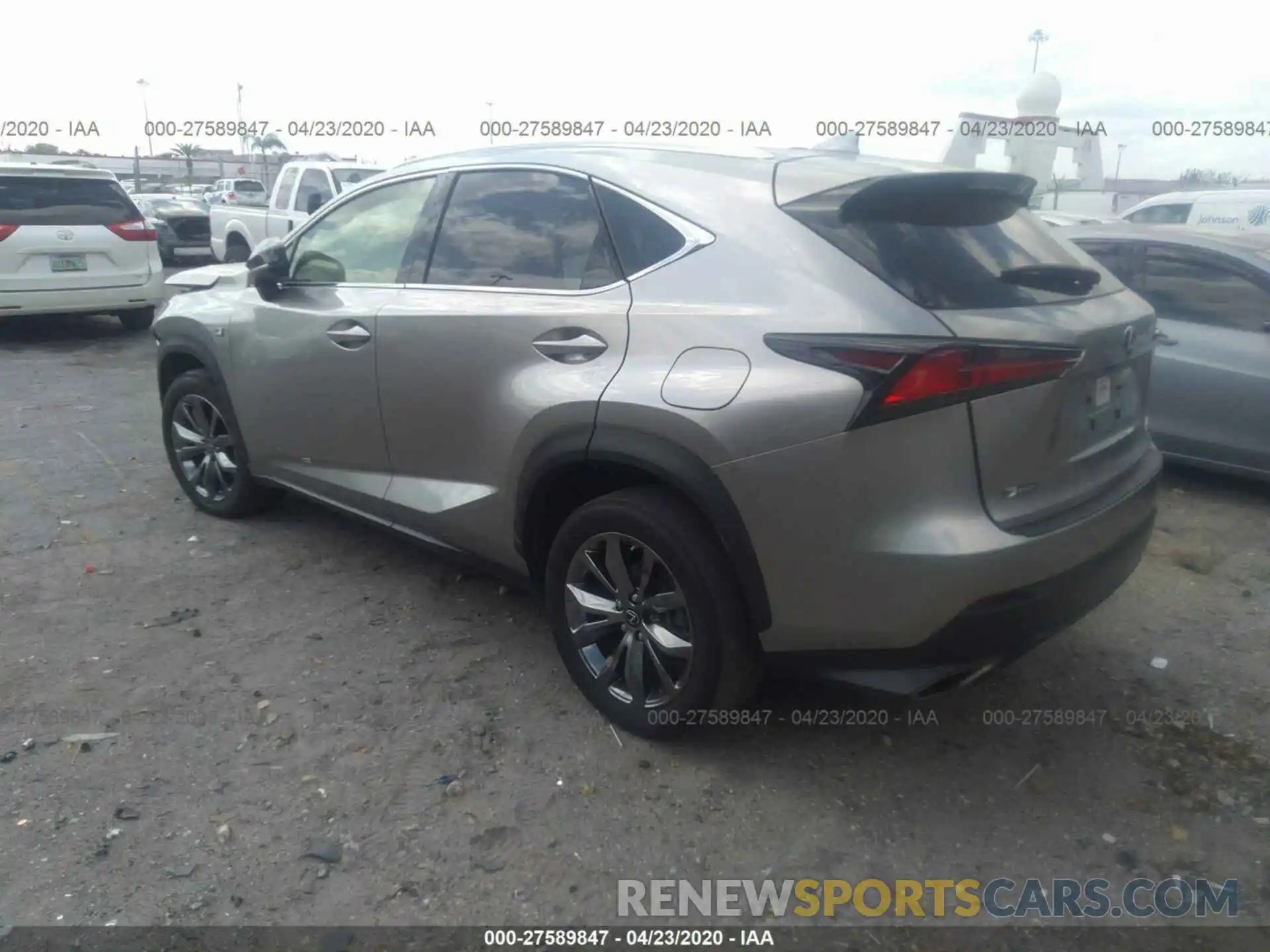 3 Фотография поврежденного автомобиля JTJYARBZ3K2153248 LEXUS NX 2019