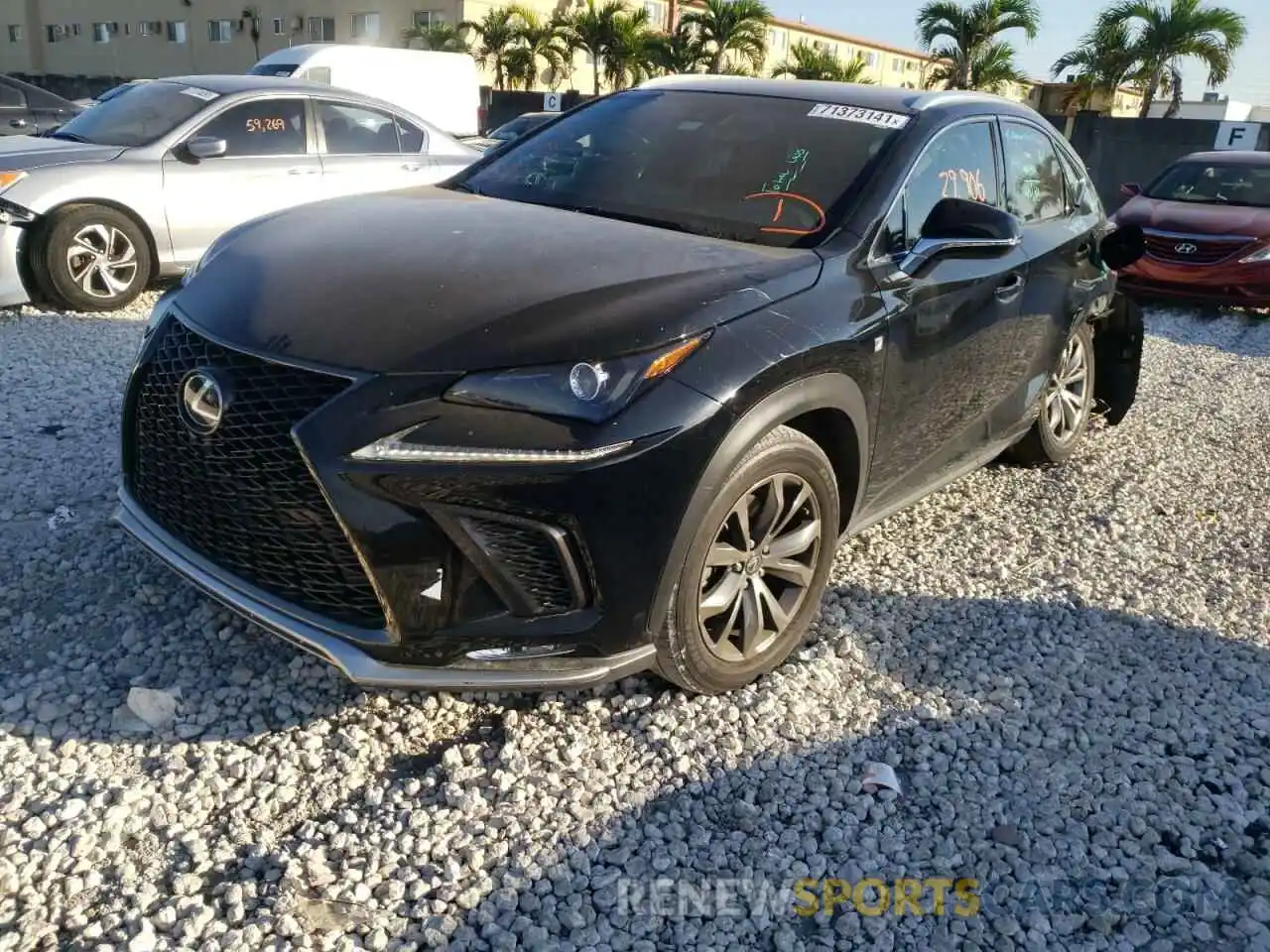 2 Фотография поврежденного автомобиля JTJYARBZ4K2126043 LEXUS NX 2019