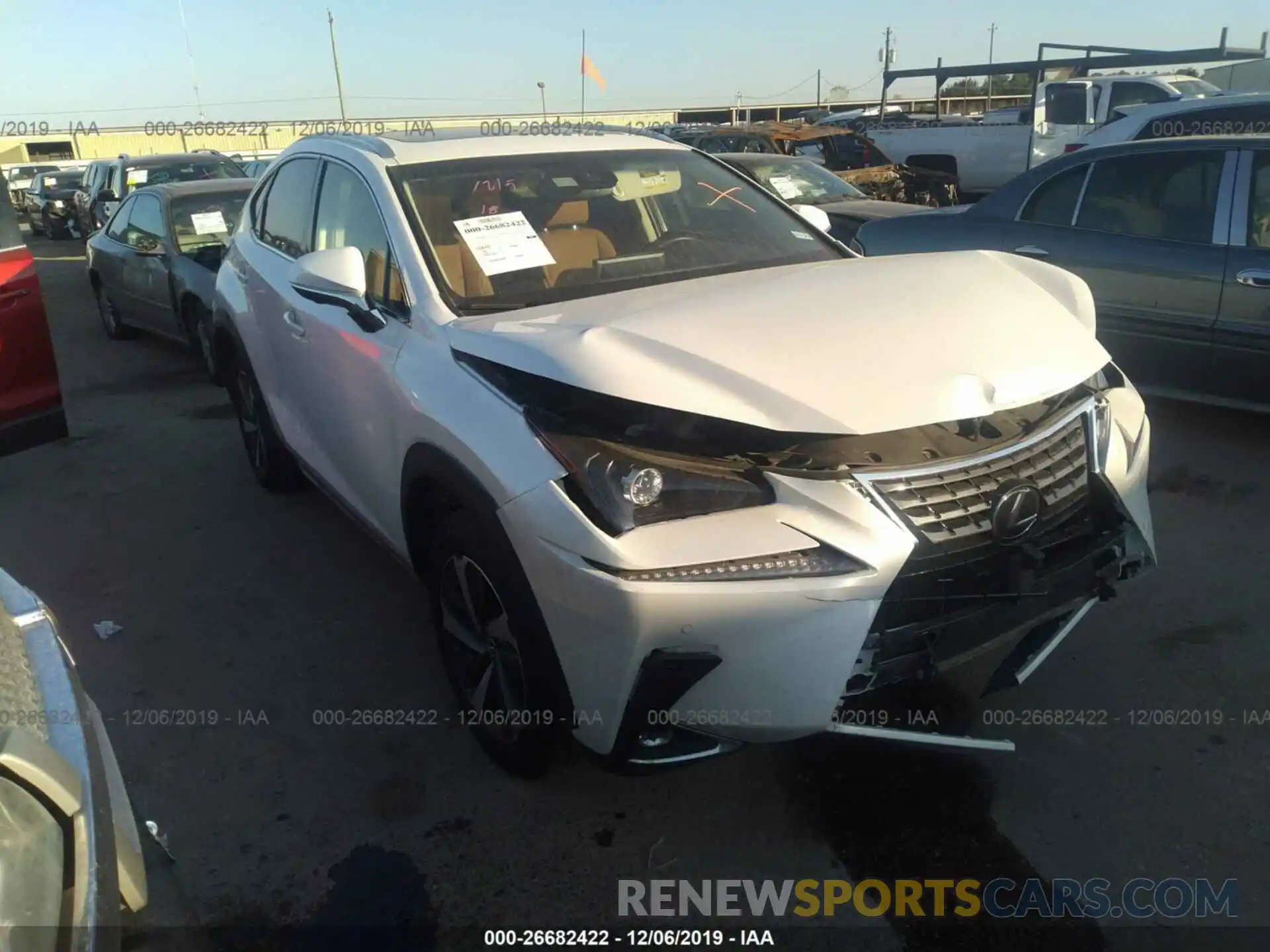 1 Photograph of a damaged car JTJYARBZ4K2130643 LEXUS NX 2019