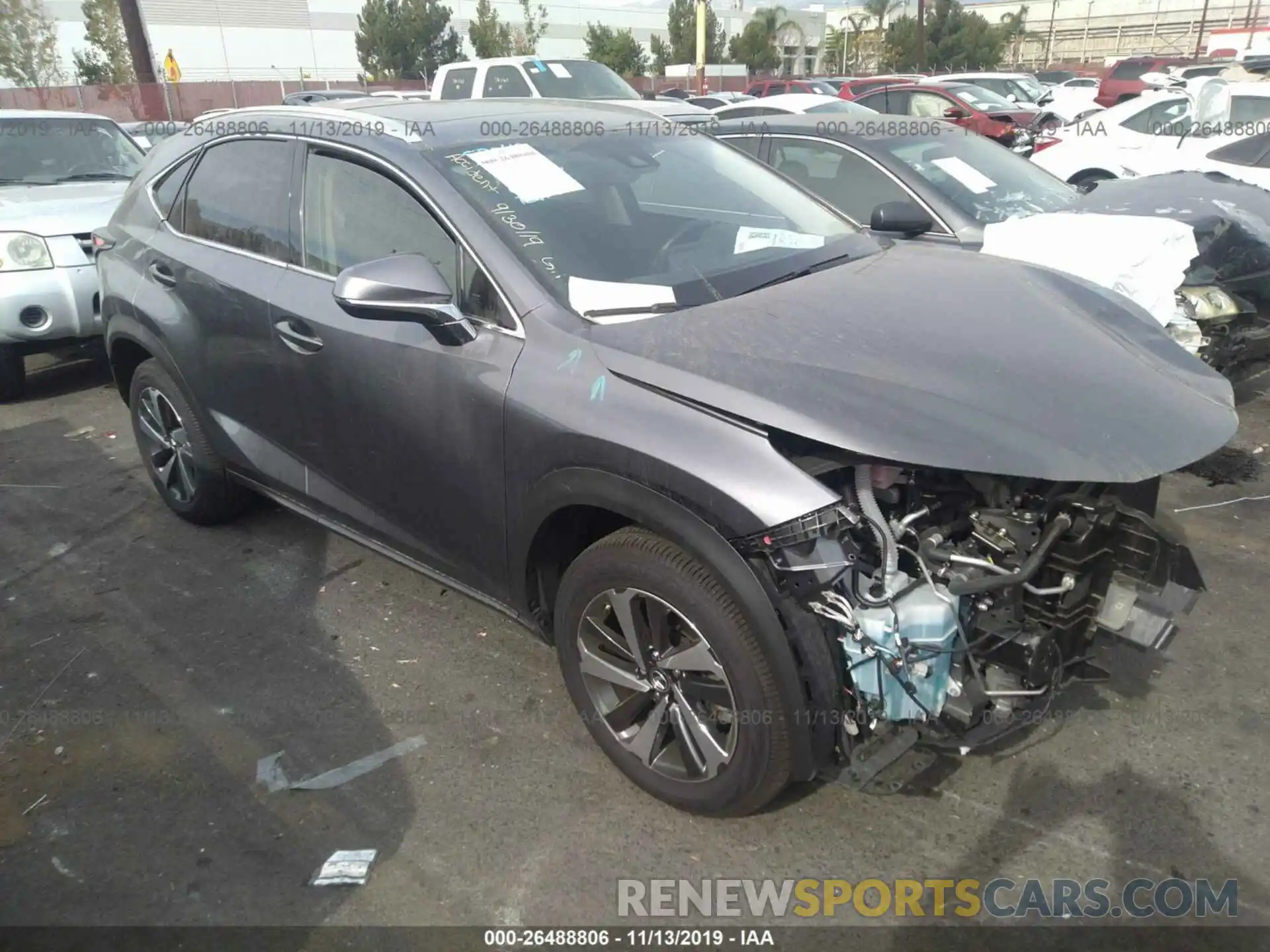 1 Photograph of a damaged car JTJYARBZ4K2148592 LEXUS NX 2019