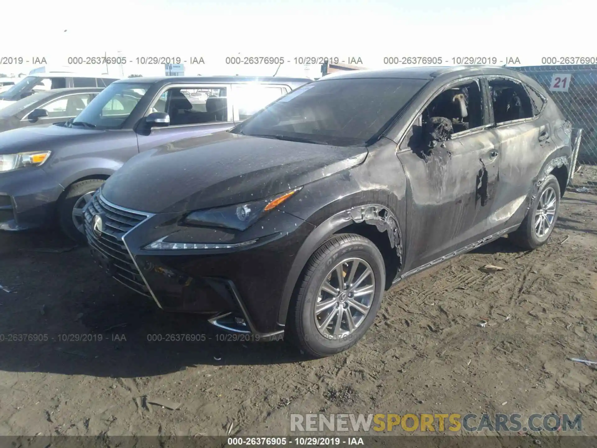 2 Фотография поврежденного автомобиля JTJYARBZ5K2138900 LEXUS NX 2019