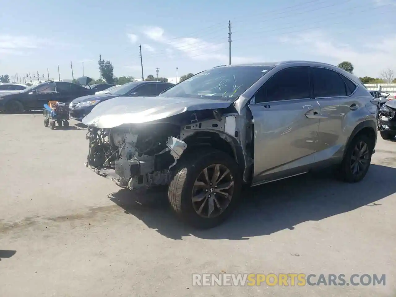 2 Фотография поврежденного автомобиля JTJYARBZ5K2144518 LEXUS NX 2019