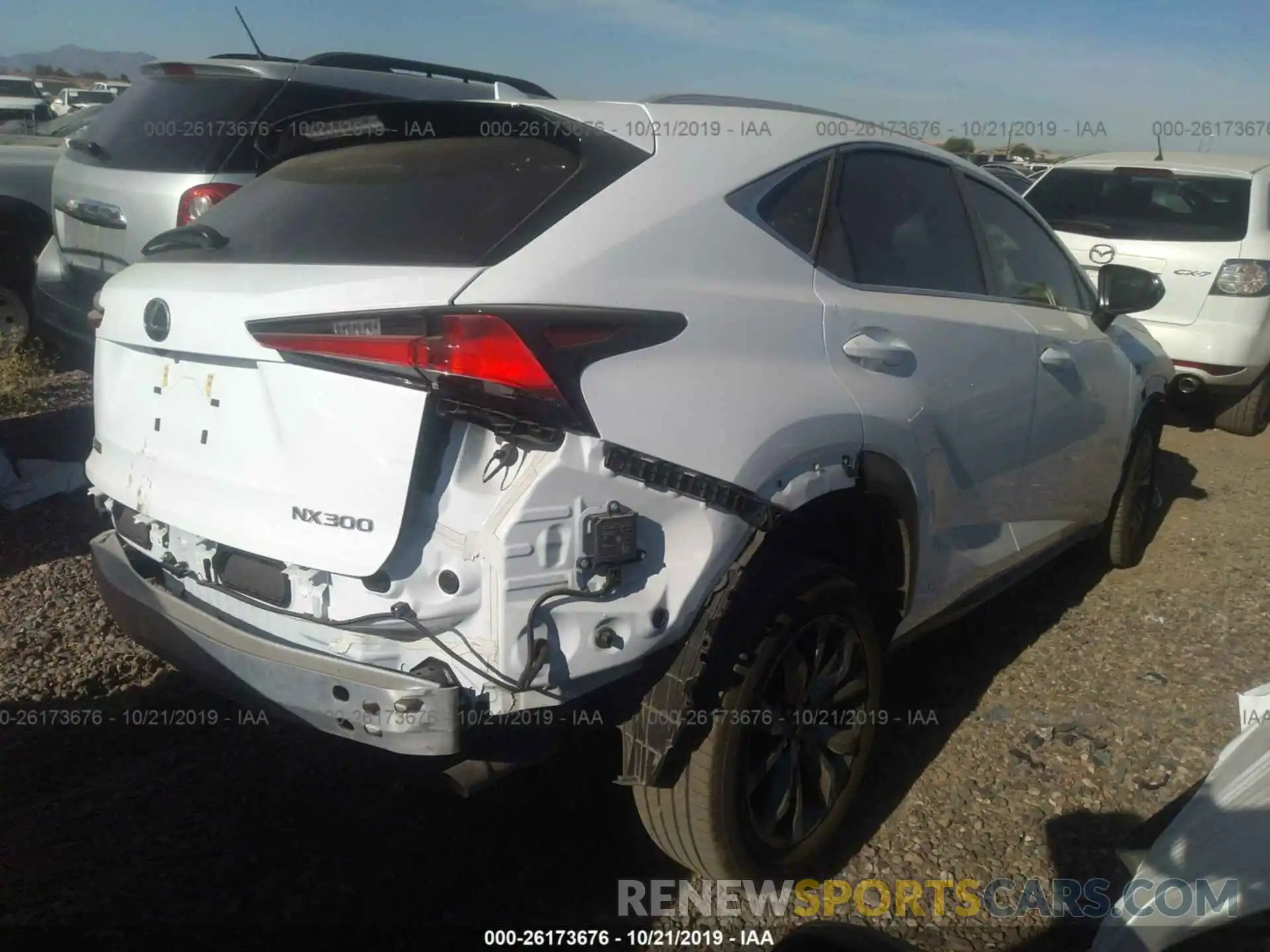 4 Фотография поврежденного автомобиля JTJYARBZ6K2125427 LEXUS NX 2019