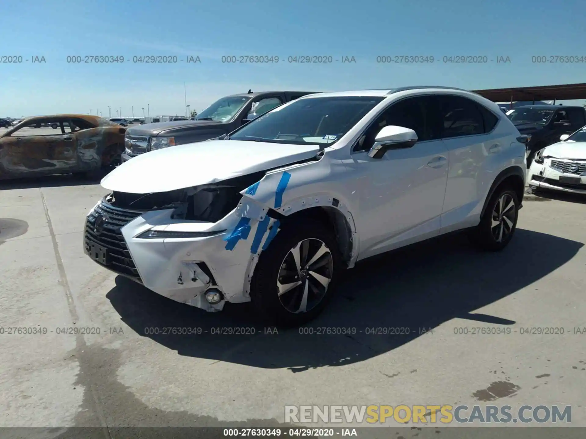 2 Фотография поврежденного автомобиля JTJYARBZ6K2133690 LEXUS NX 2019