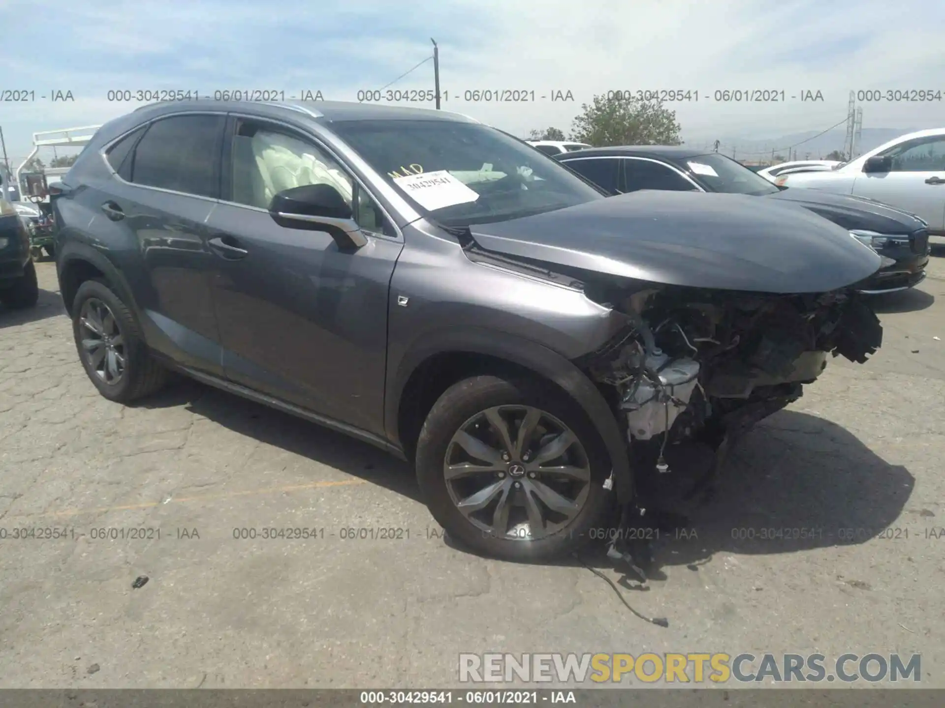 1 Photograph of a damaged car JTJYARBZ6K2140574 LEXUS NX 2019