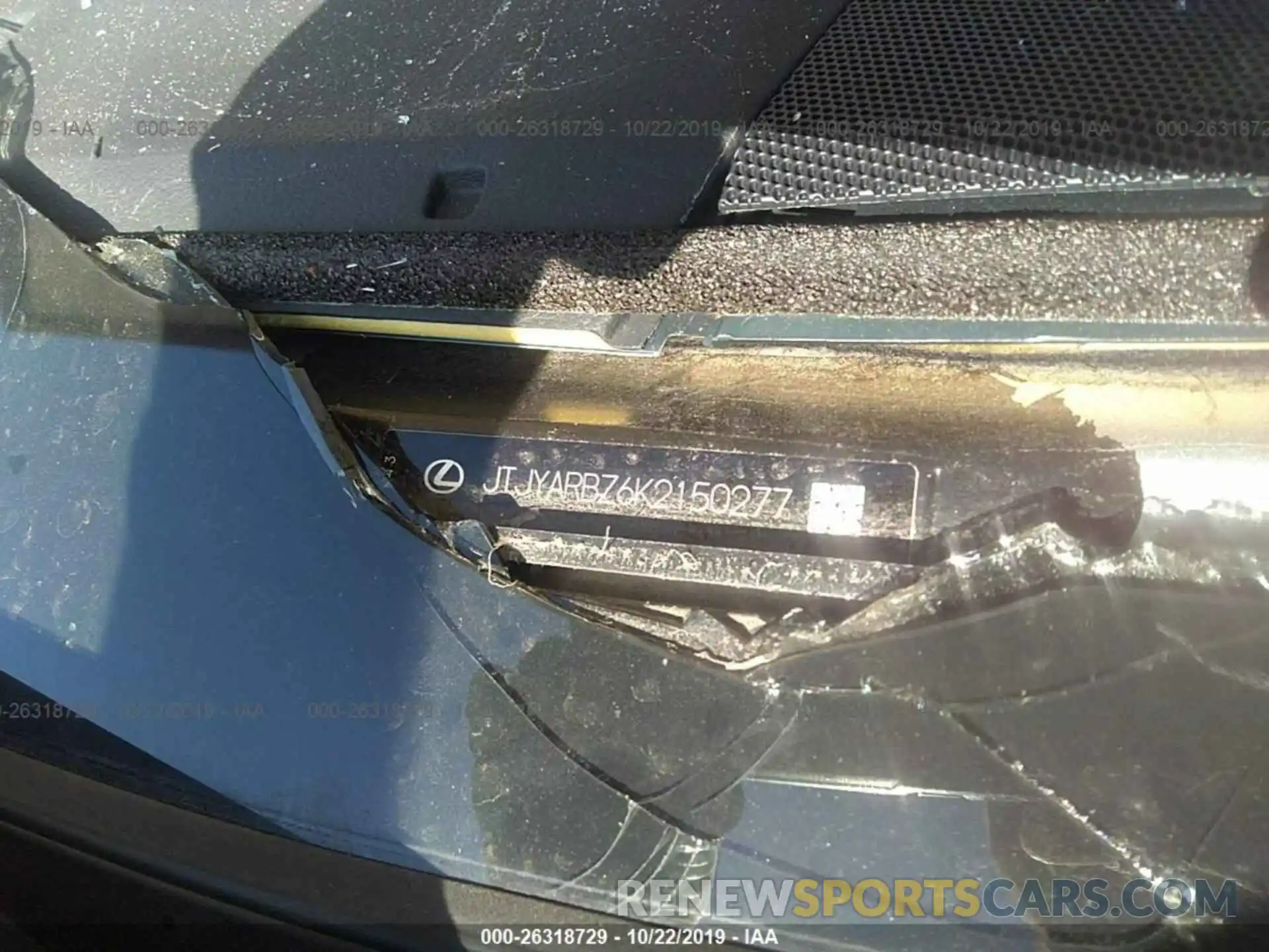 9 Photograph of a damaged car JTJYARBZ6K2150277 LEXUS NX 2019