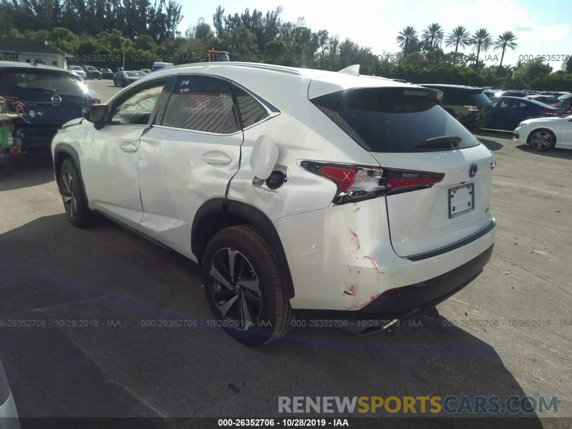 3 Фотография поврежденного автомобиля JTJYARBZ6K2154054 LEXUS NX 2019