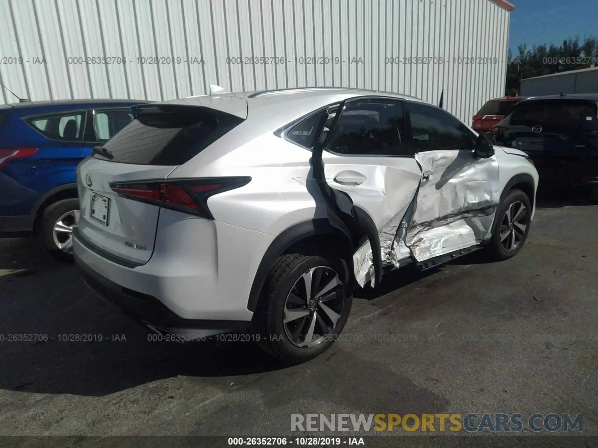 4 Фотография поврежденного автомобиля JTJYARBZ6K2154054 LEXUS NX 2019