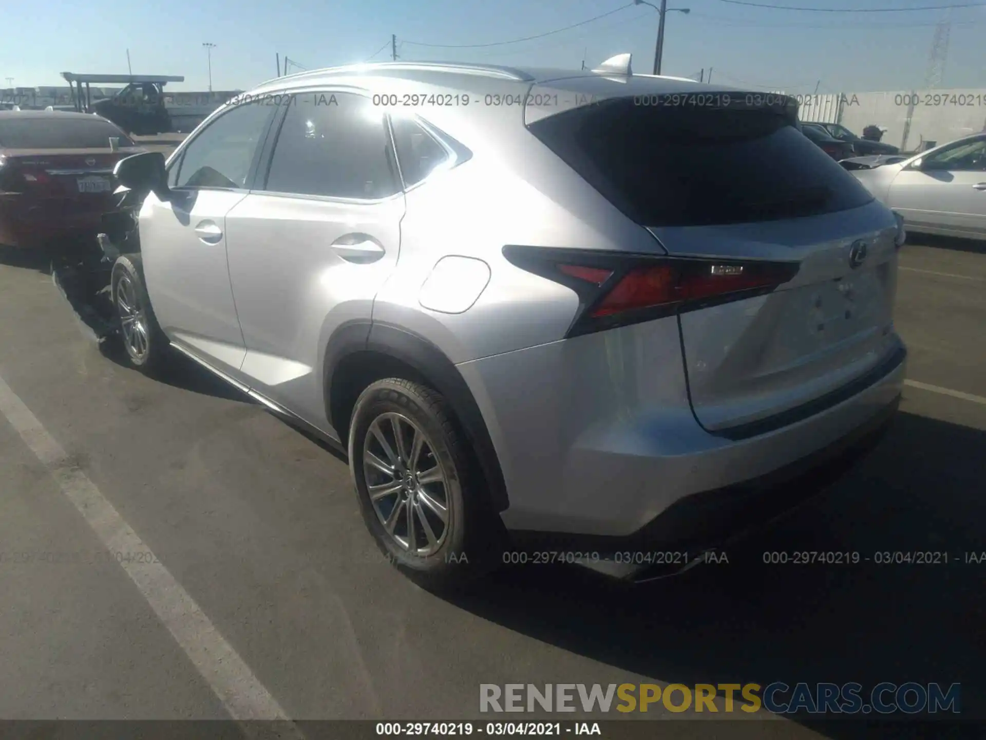 3 Фотография поврежденного автомобиля JTJYARBZ7K2120415 LEXUS NX 2019