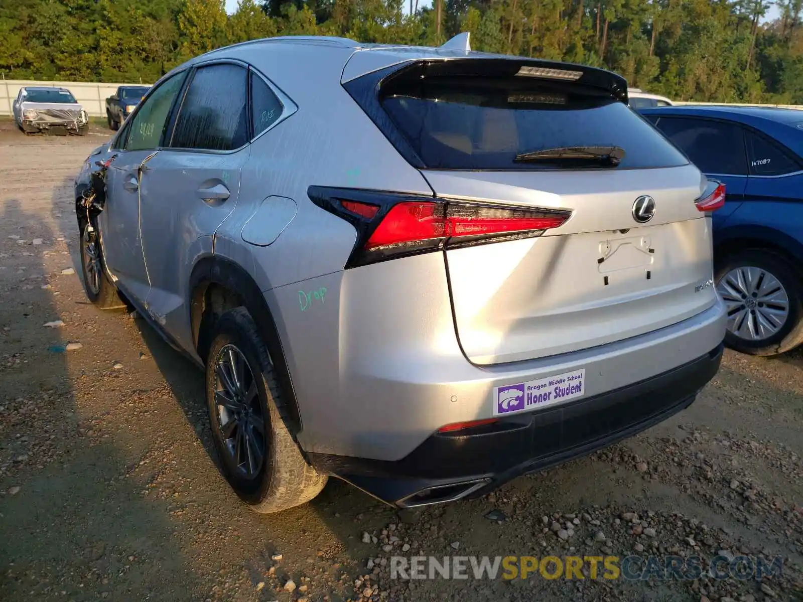 3 Photograph of a damaged car JTJYARBZ7K2125503 LEXUS NX 2019