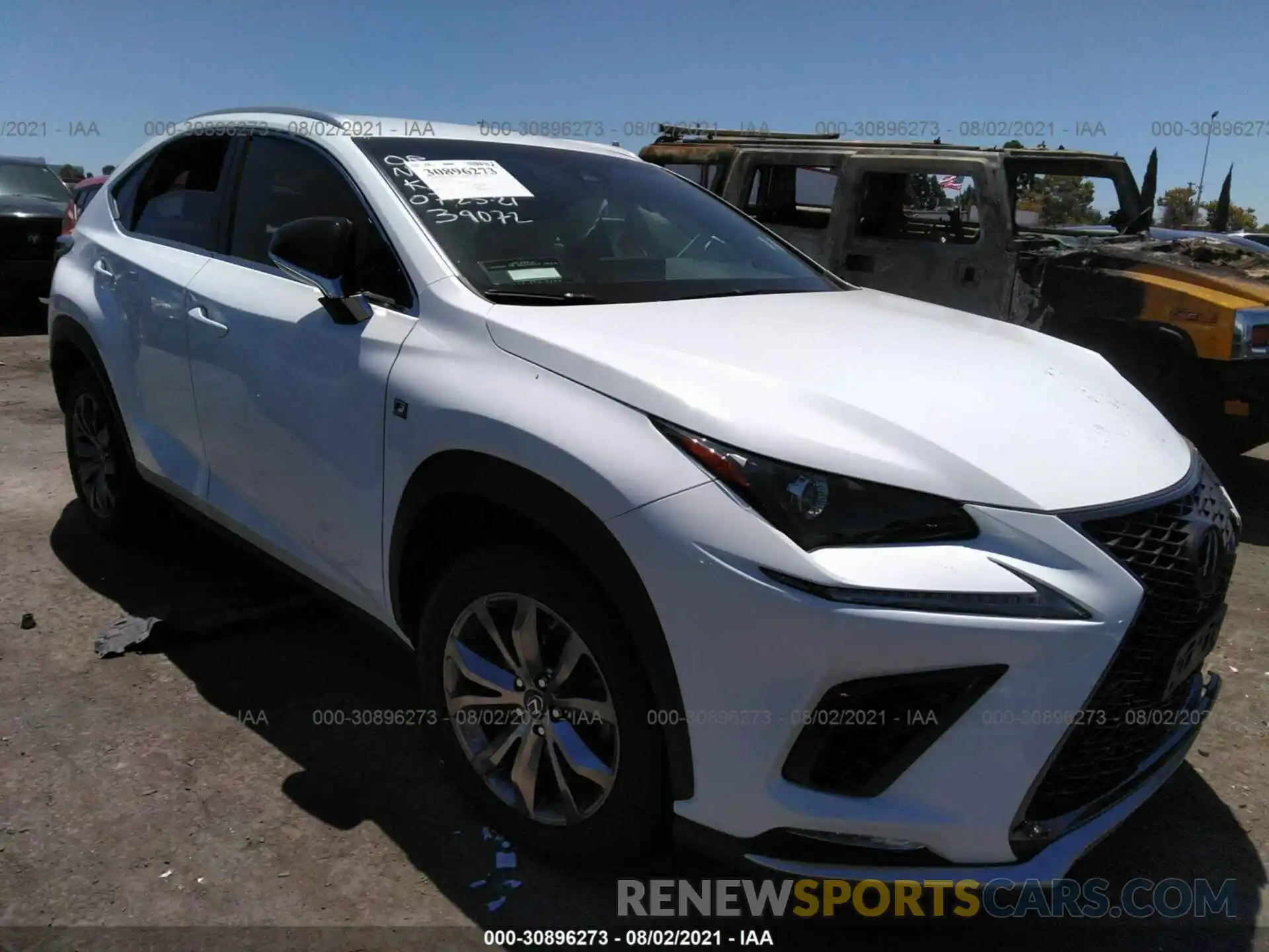 1 Photograph of a damaged car JTJYARBZ7K2129633 LEXUS NX 2019