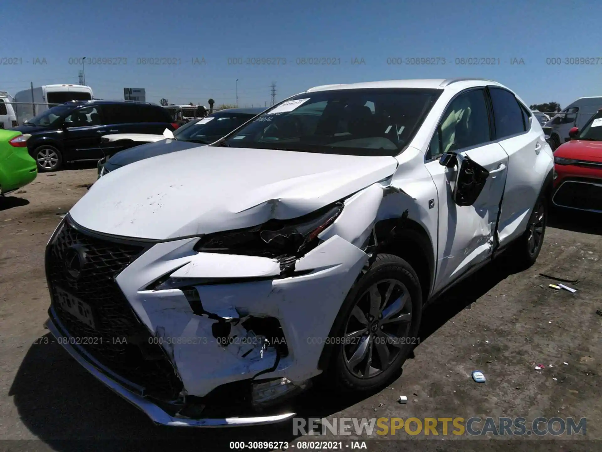 2 Фотография поврежденного автомобиля JTJYARBZ7K2129633 LEXUS NX 2019