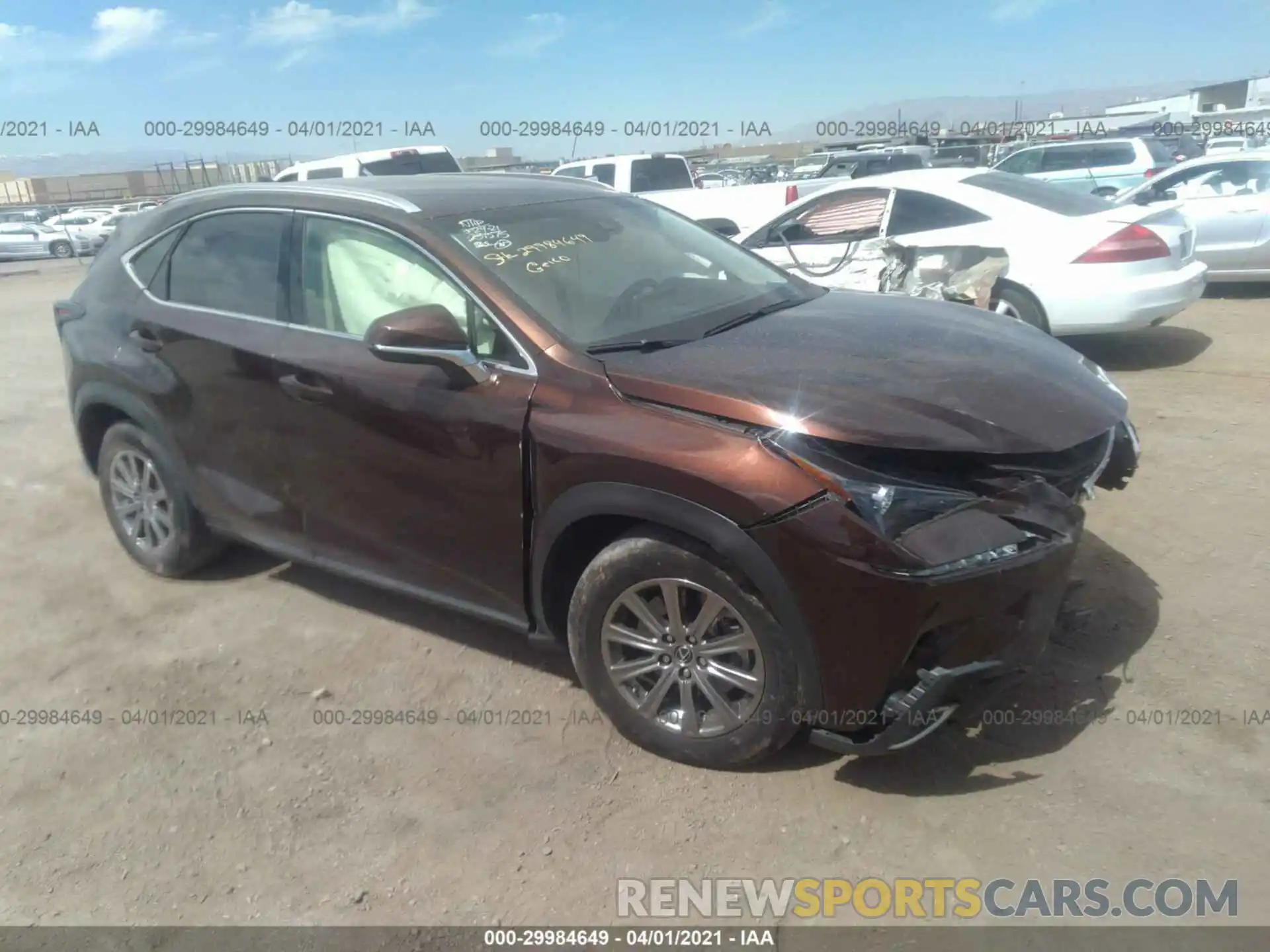 1 Photograph of a damaged car JTJYARBZ7K2135545 LEXUS NX 2019