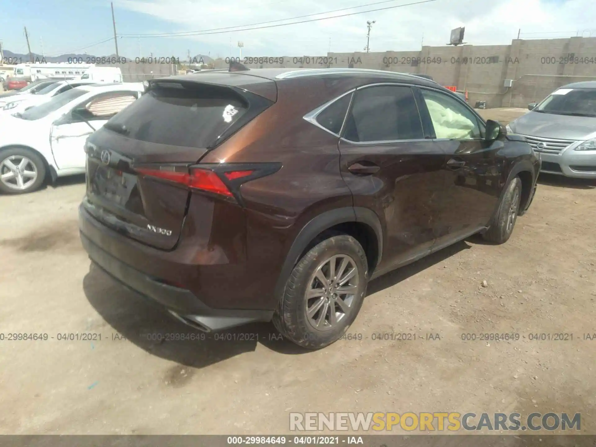 4 Фотография поврежденного автомобиля JTJYARBZ7K2135545 LEXUS NX 2019