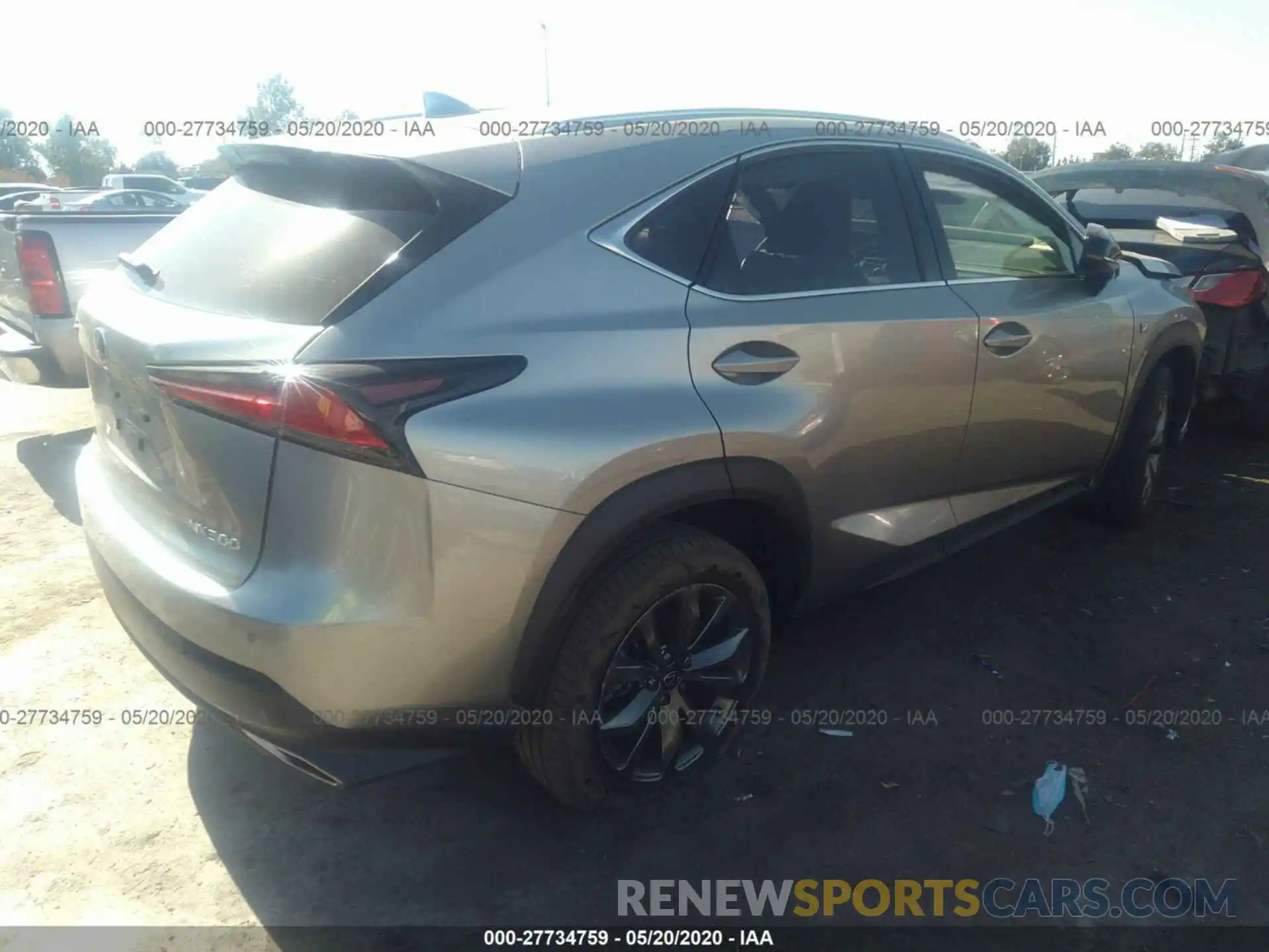 4 Фотография поврежденного автомобиля JTJYARBZ7K2155455 LEXUS NX 2019