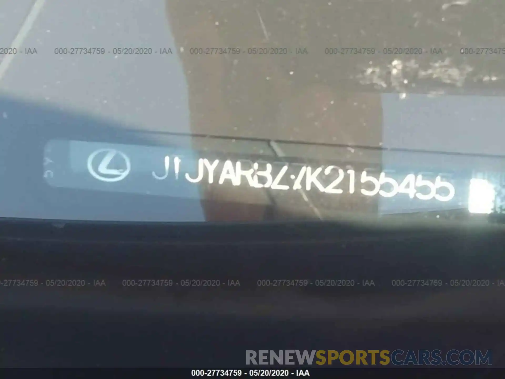 9 Photograph of a damaged car JTJYARBZ7K2155455 LEXUS NX 2019