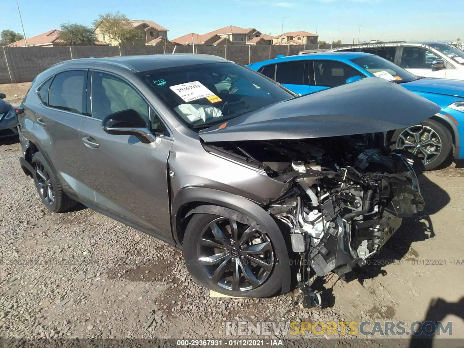 1 Photograph of a damaged car JTJYARBZ8K2121105 LEXUS NX 2019