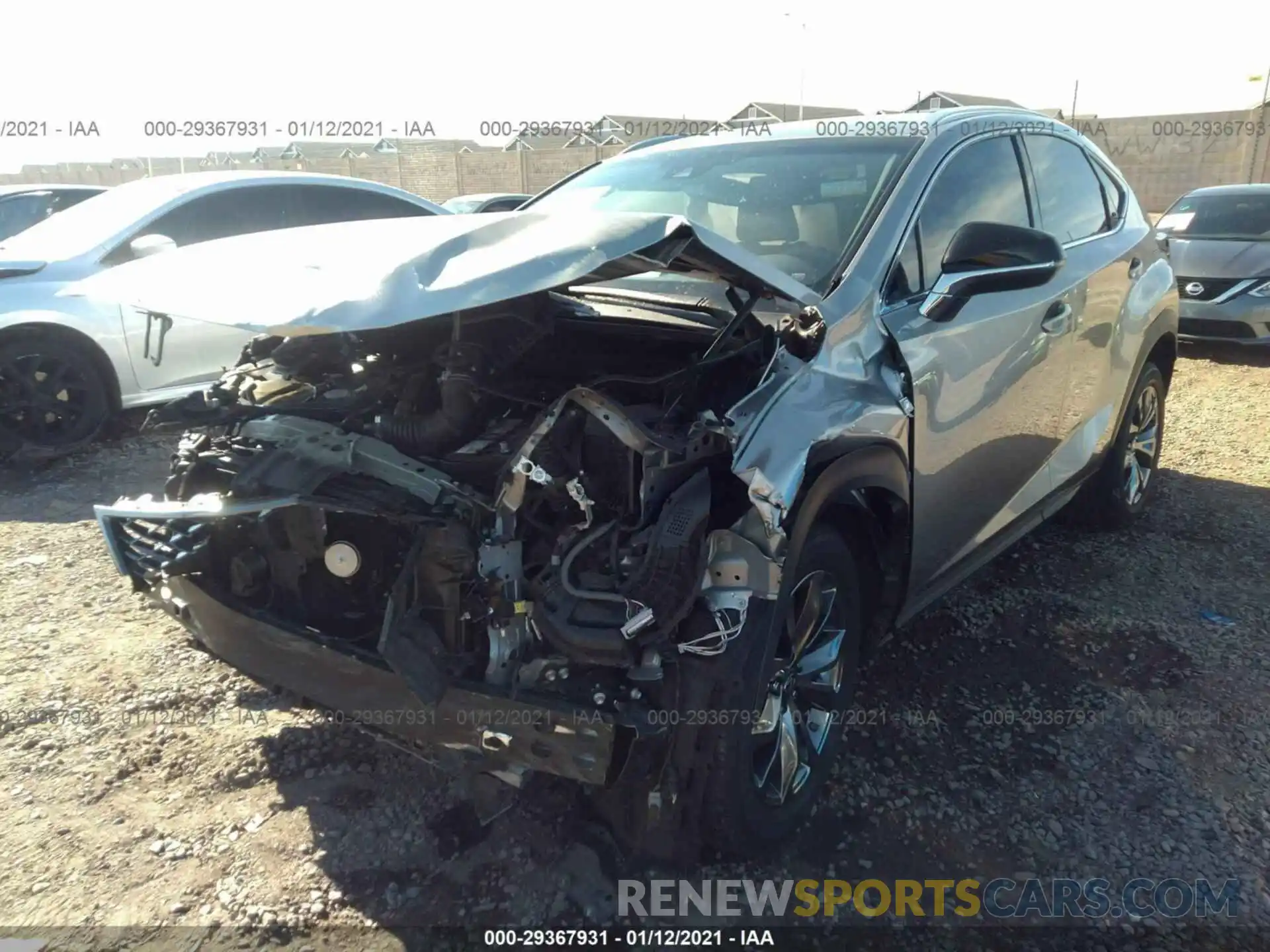 2 Photograph of a damaged car JTJYARBZ8K2121105 LEXUS NX 2019