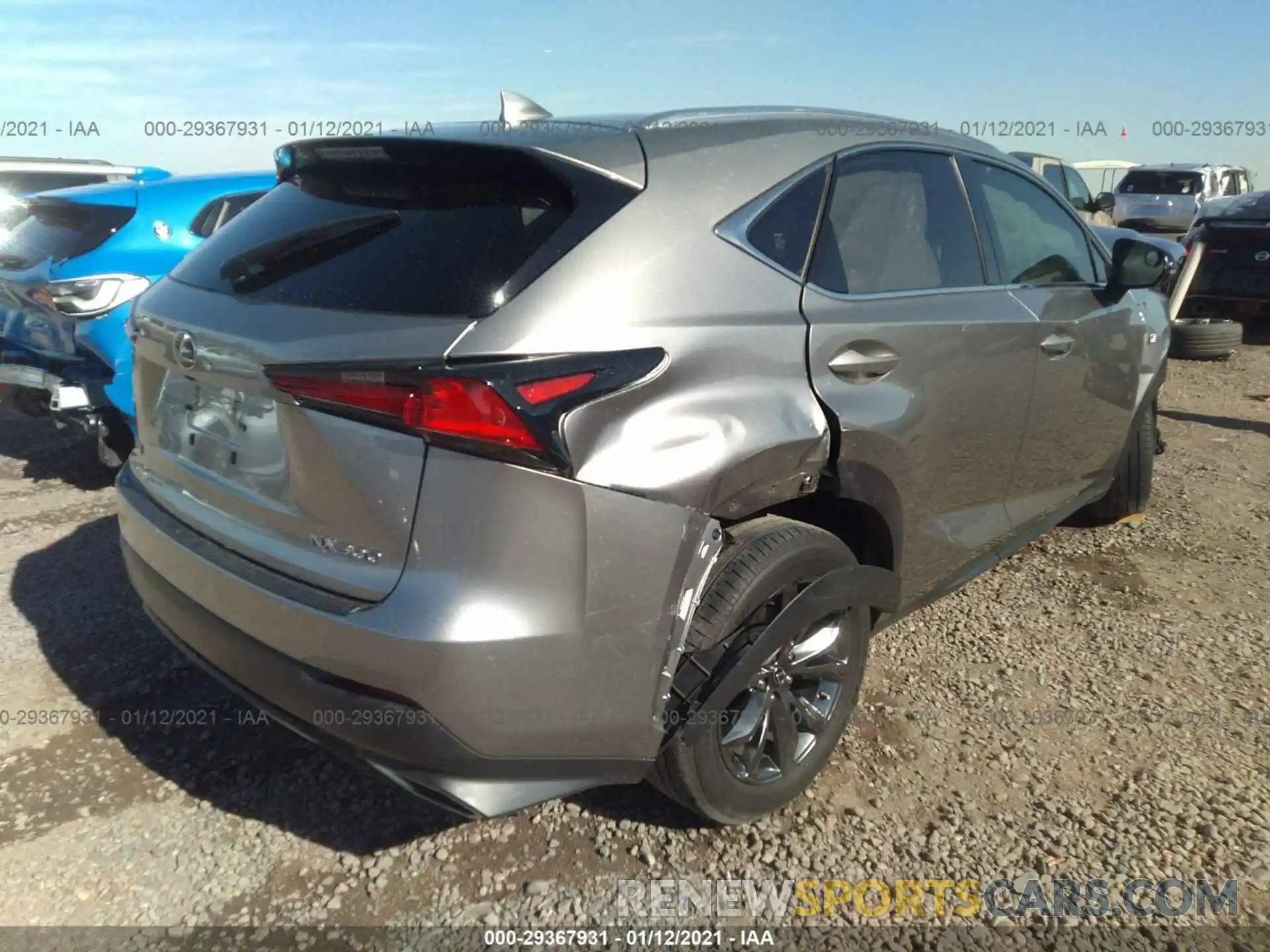 4 Фотография поврежденного автомобиля JTJYARBZ8K2121105 LEXUS NX 2019