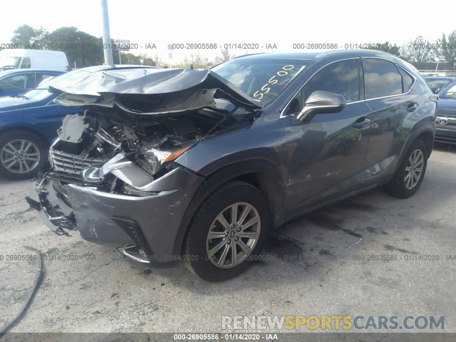 2 Фотография поврежденного автомобиля JTJYARBZ8K2155500 LEXUS NX 2019