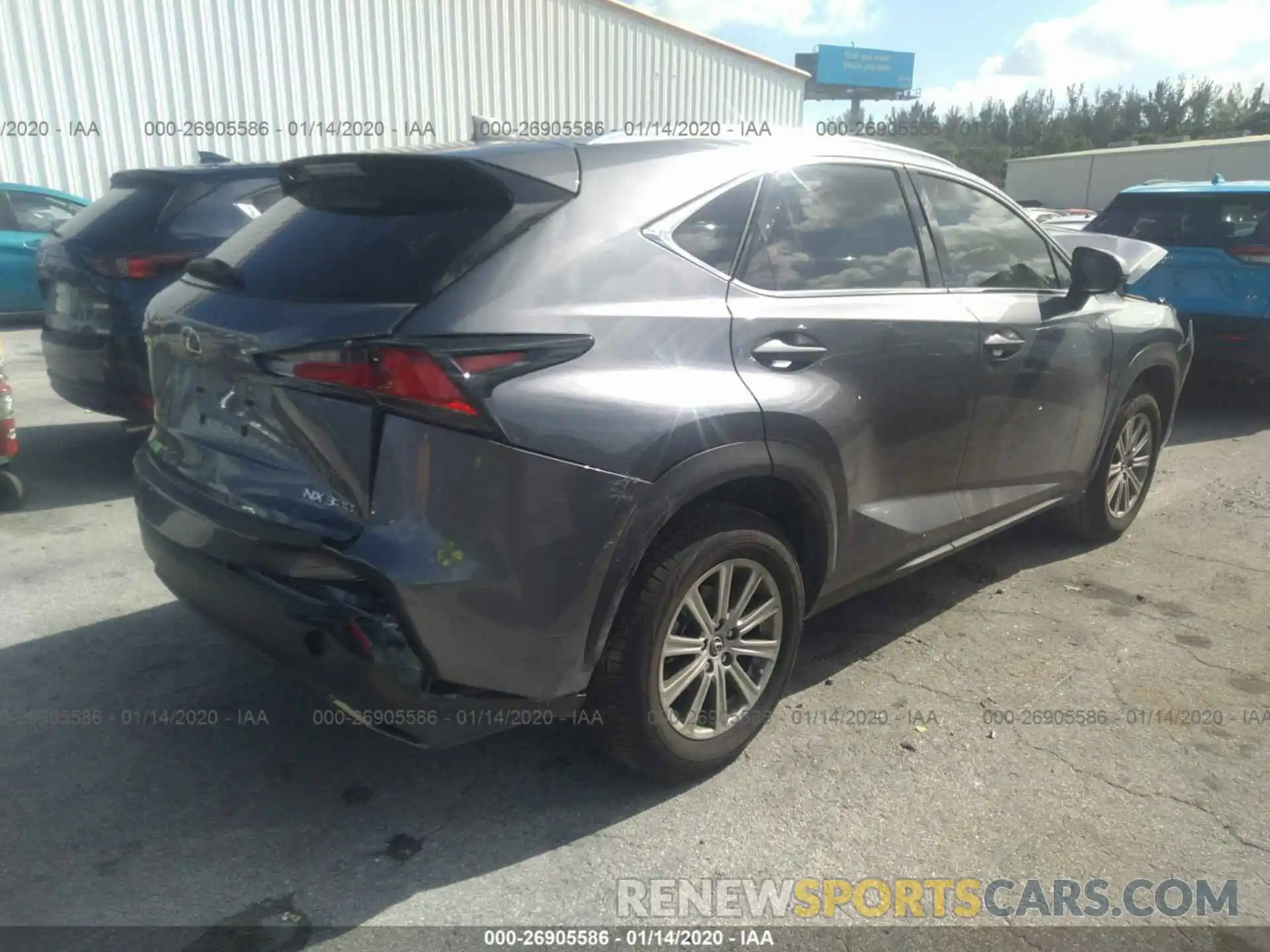 4 Фотография поврежденного автомобиля JTJYARBZ8K2155500 LEXUS NX 2019