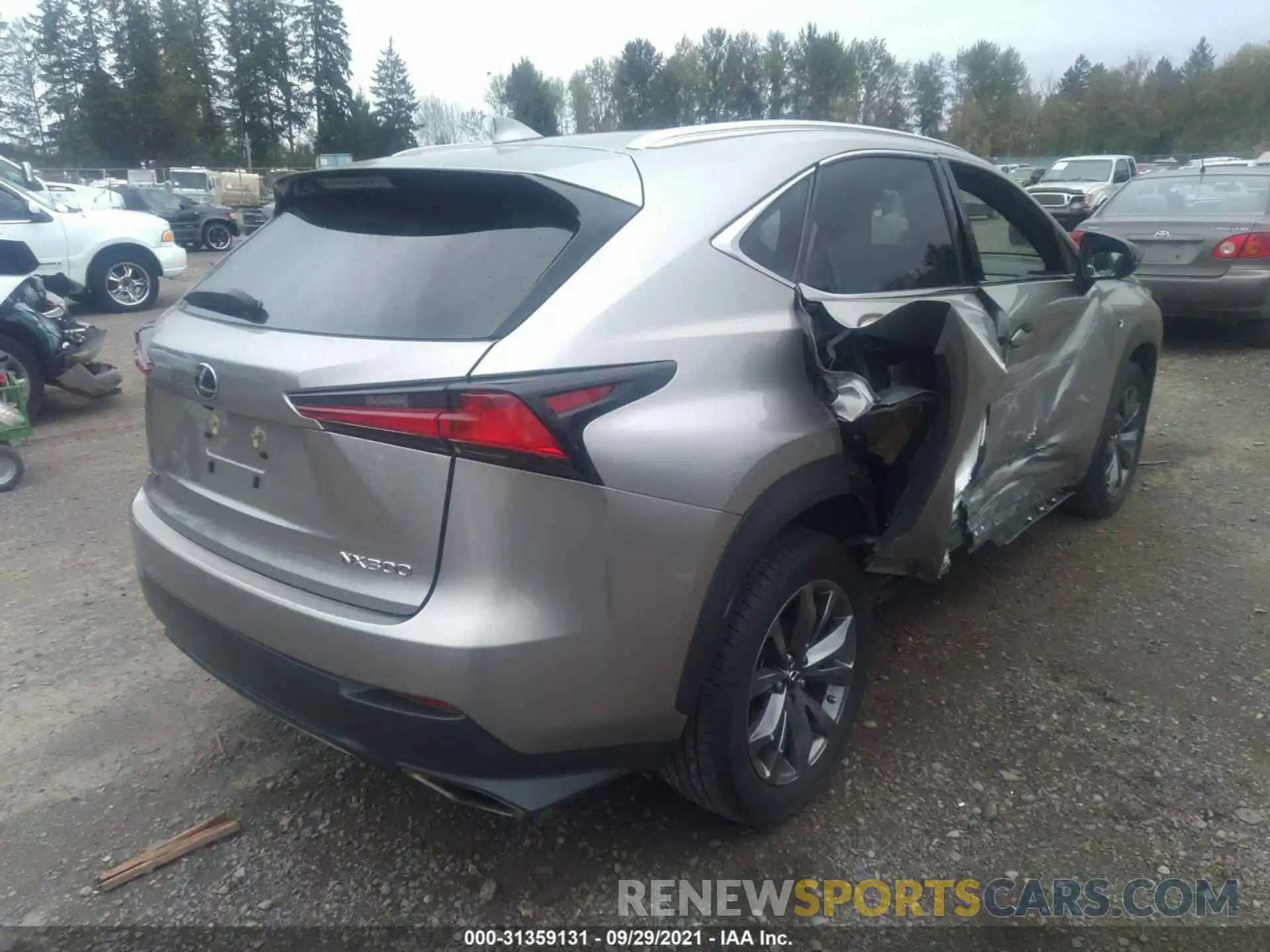 4 Фотография поврежденного автомобиля JTJYARBZ9K2122408 LEXUS NX 2019