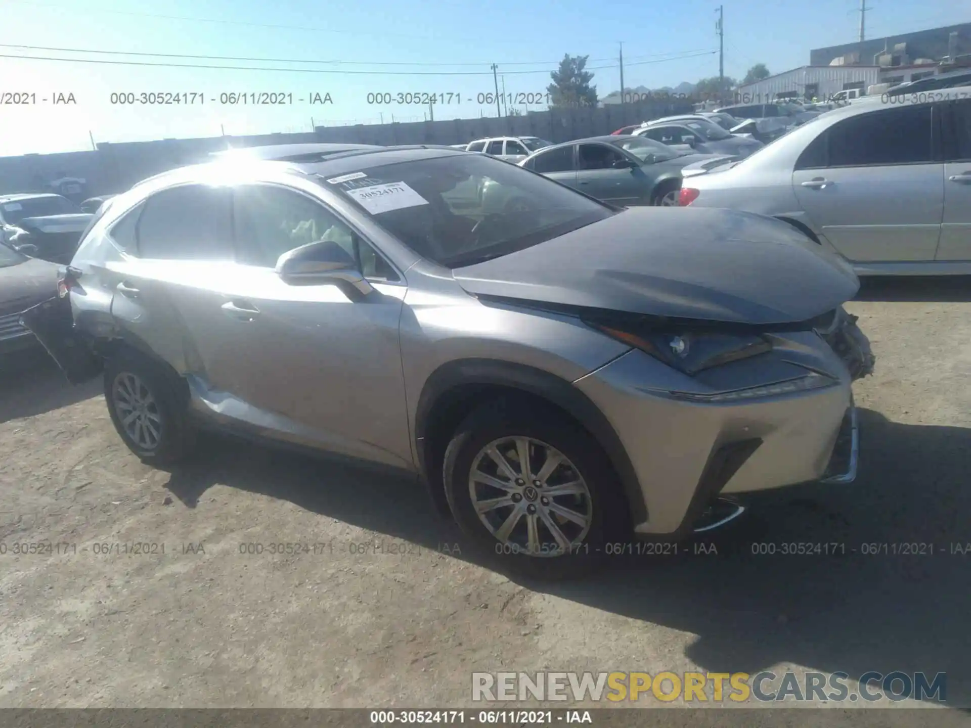 1 Photograph of a damaged car JTJYARBZ9K2129116 LEXUS NX 2019