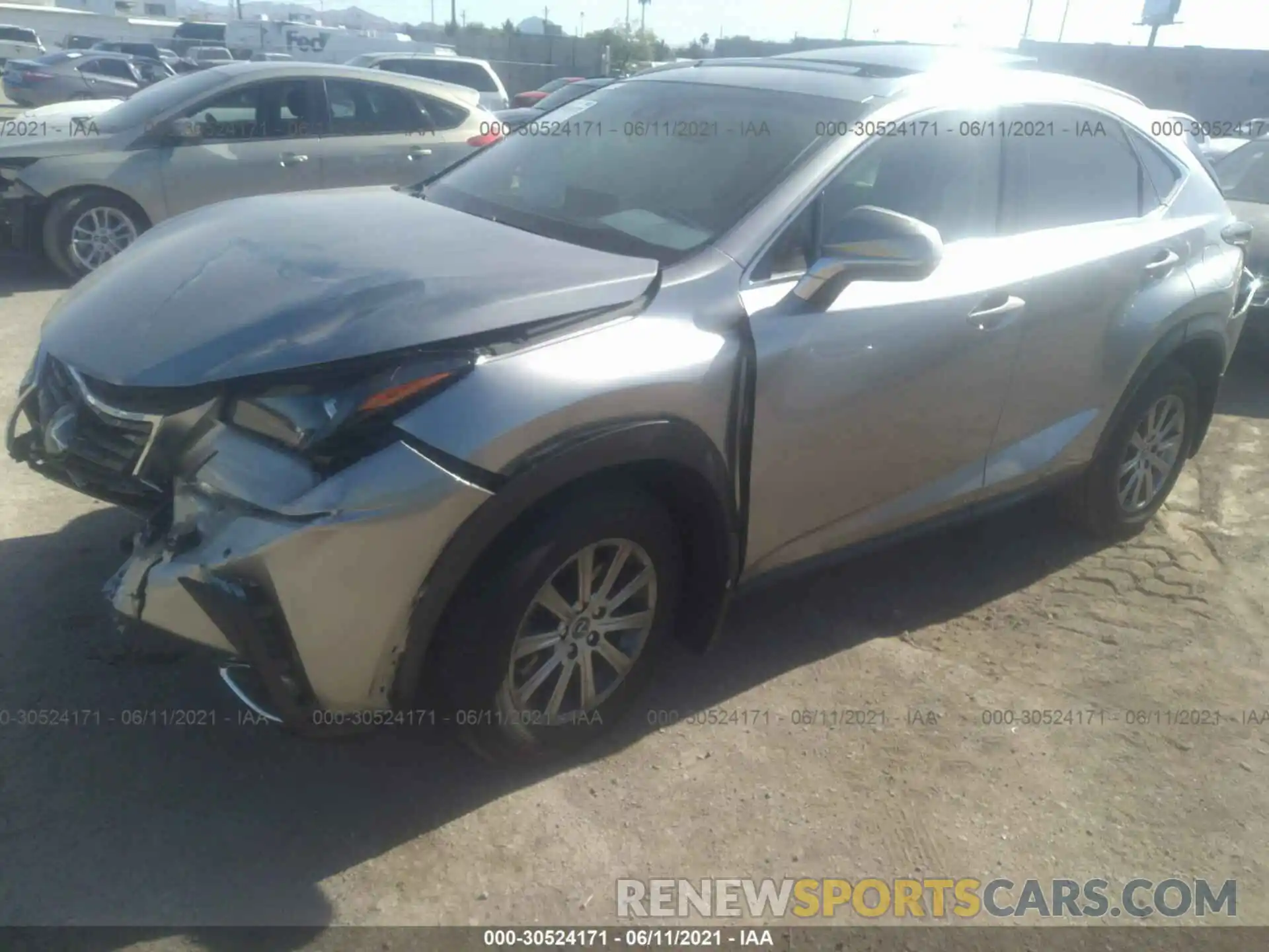 2 Фотография поврежденного автомобиля JTJYARBZ9K2129116 LEXUS NX 2019