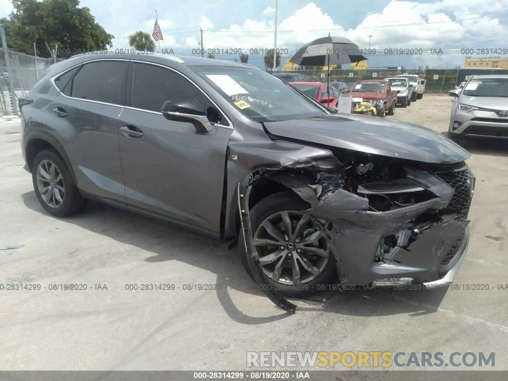 1 Photograph of a damaged car JTJYARBZ9K2135188 LEXUS NX 2019