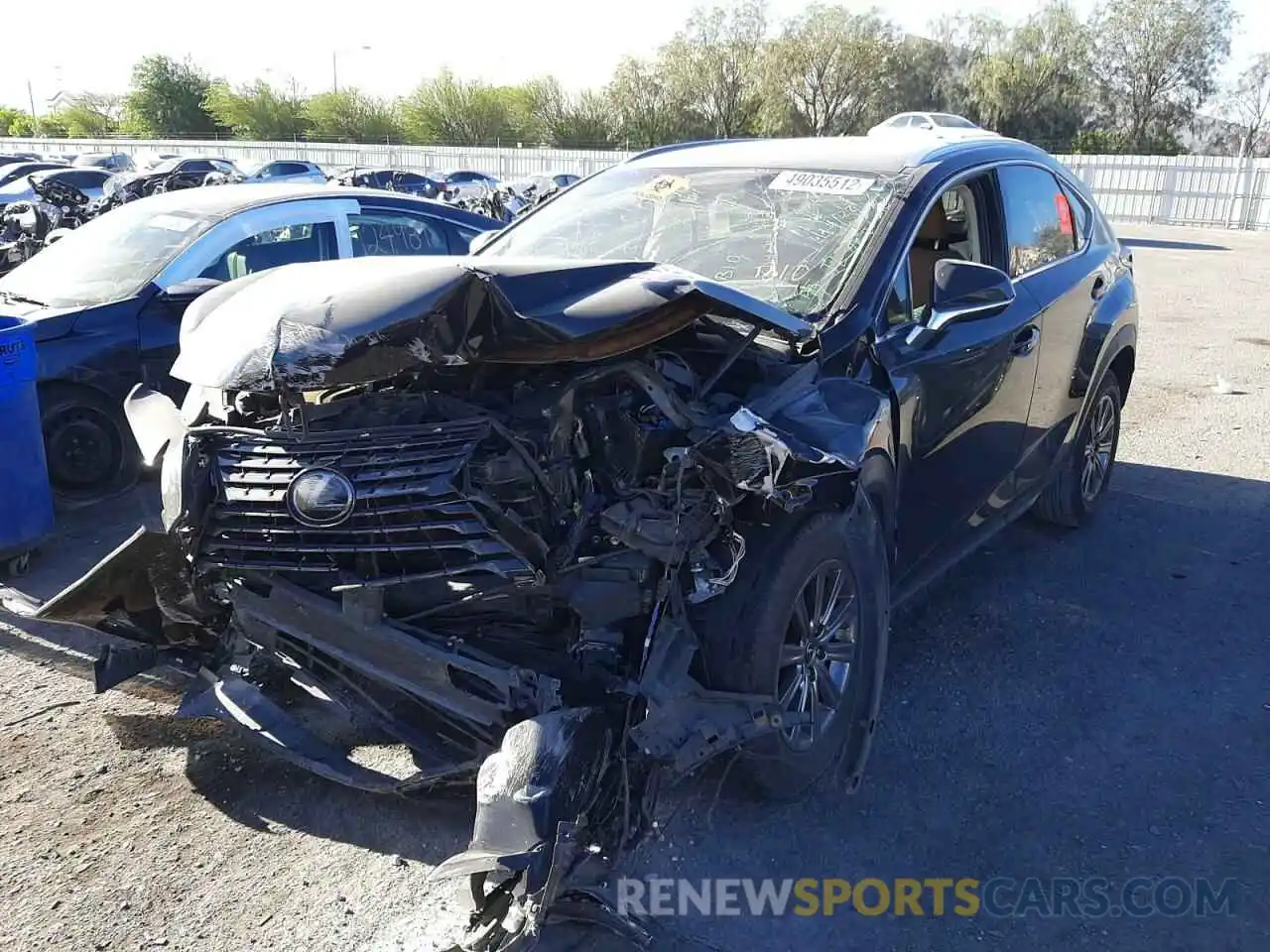 2 Photograph of a damaged car JTJYARBZXK2149360 LEXUS NX 2019