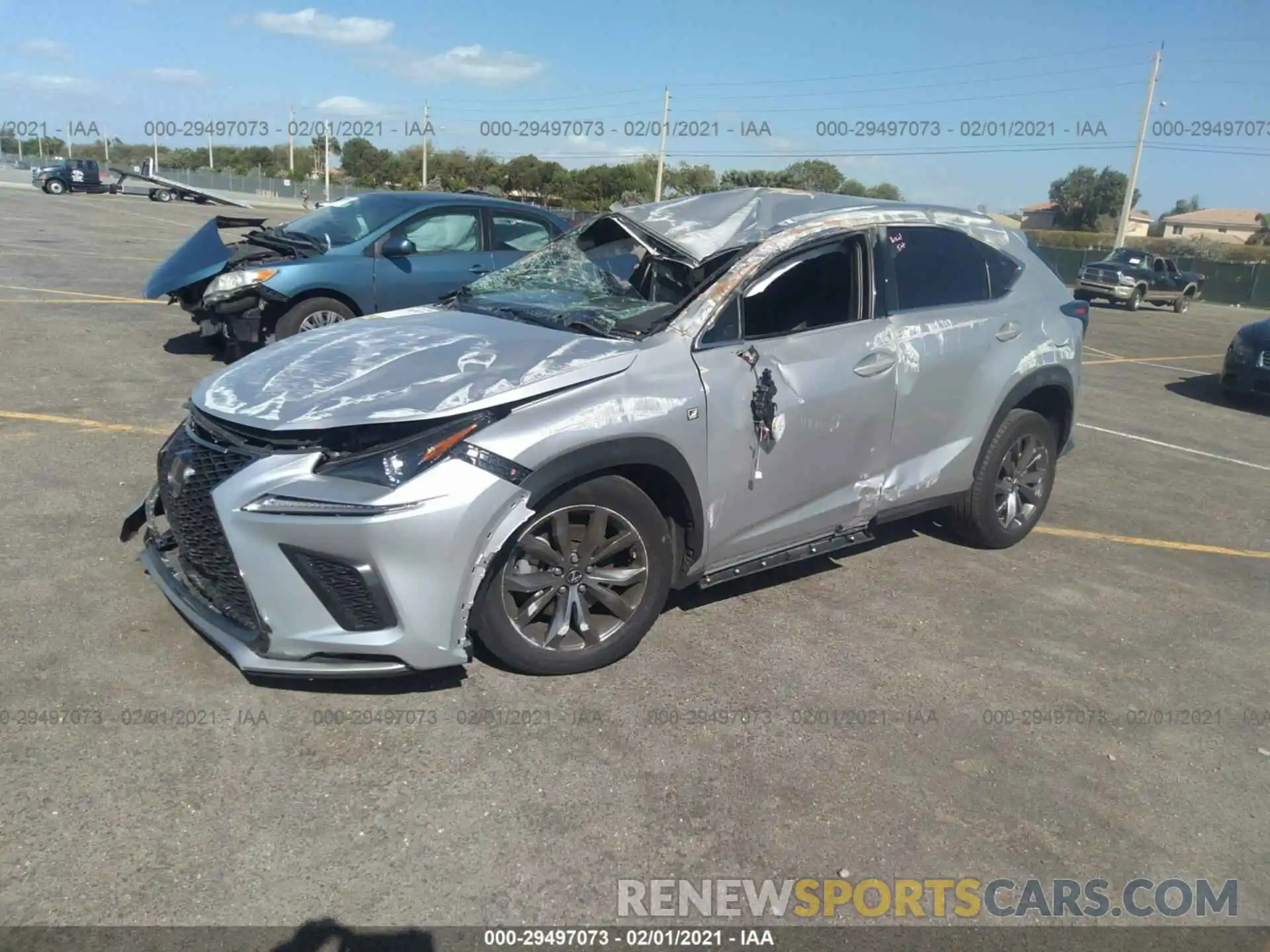 2 Фотография поврежденного автомобиля JTJYARBZXK2152016 LEXUS NX 2019