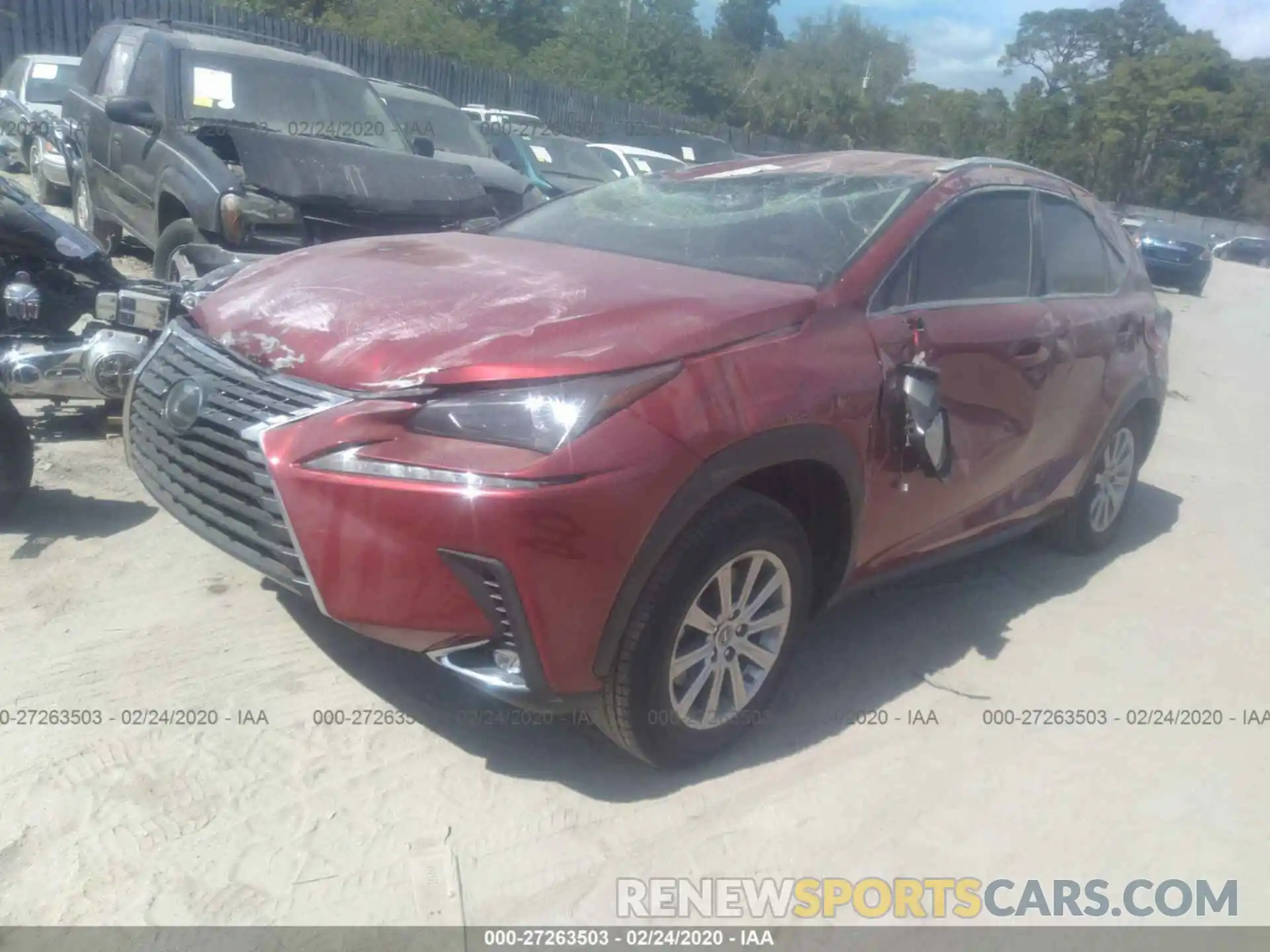 2 Фотография поврежденного автомобиля JTJYARBZXK2153540 LEXUS NX 2019