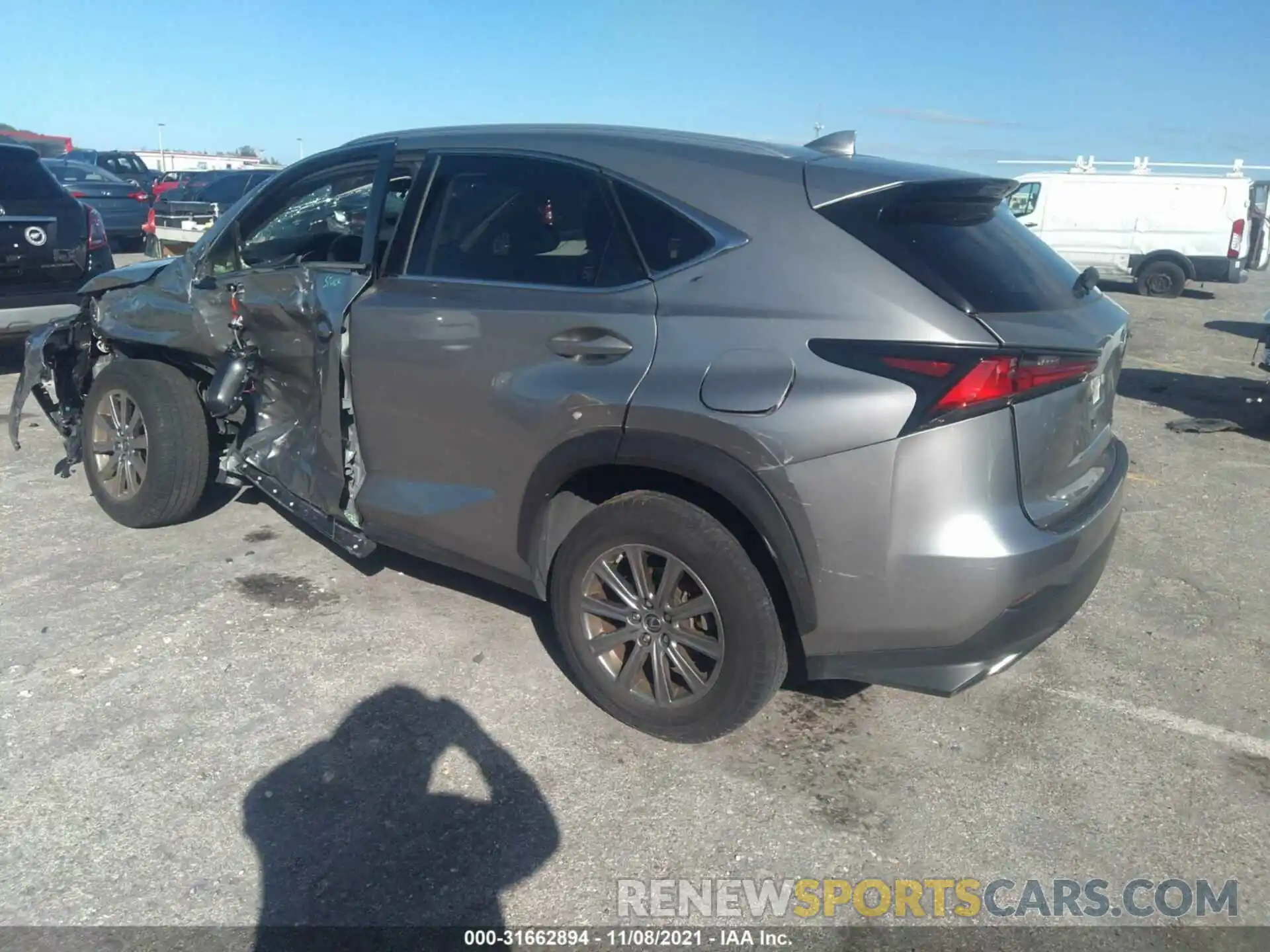 3 Photograph of a damaged car JTJAARBZ0L5005303 LEXUS NX 2020