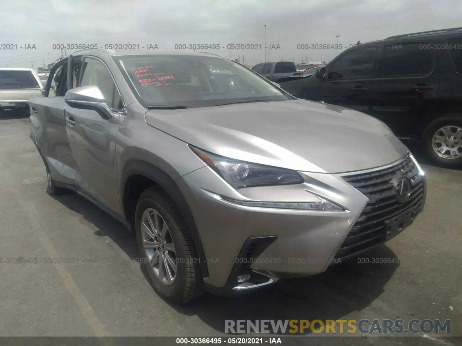 1 Photograph of a damaged car JTJAARBZ1L2173632 LEXUS NX 2020