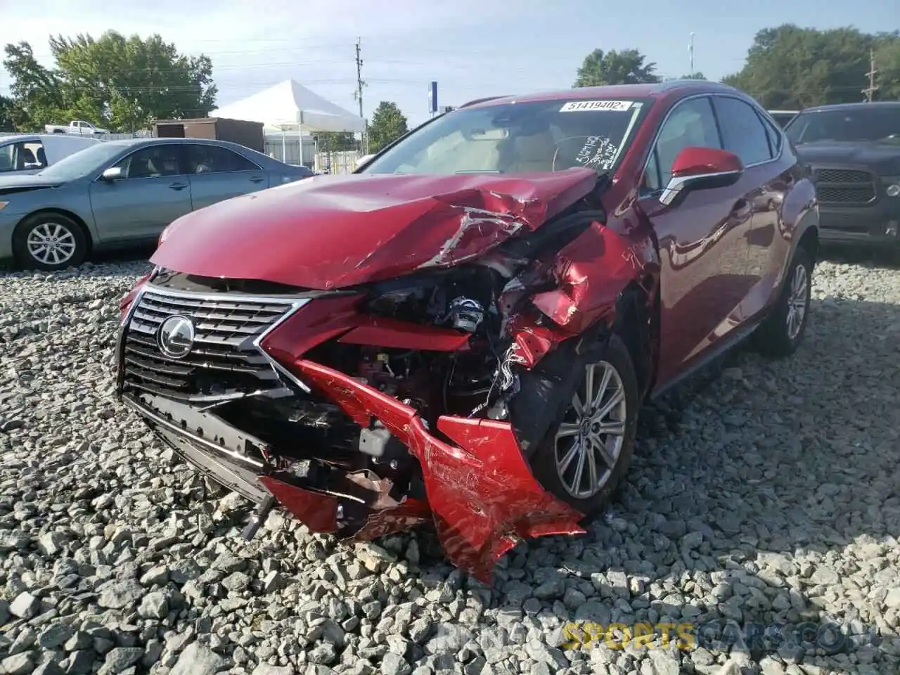 2 Photograph of a damaged car JTJAARBZ2L5011359 LEXUS NX 2020