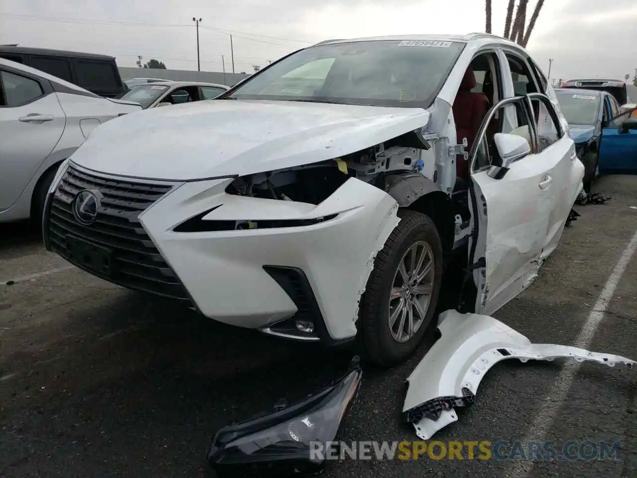 2 Фотография поврежденного автомобиля JTJAARBZ2L5018814 LEXUS NX 2020