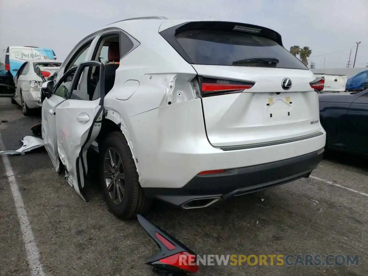 3 Photograph of a damaged car JTJAARBZ2L5018814 LEXUS NX 2020