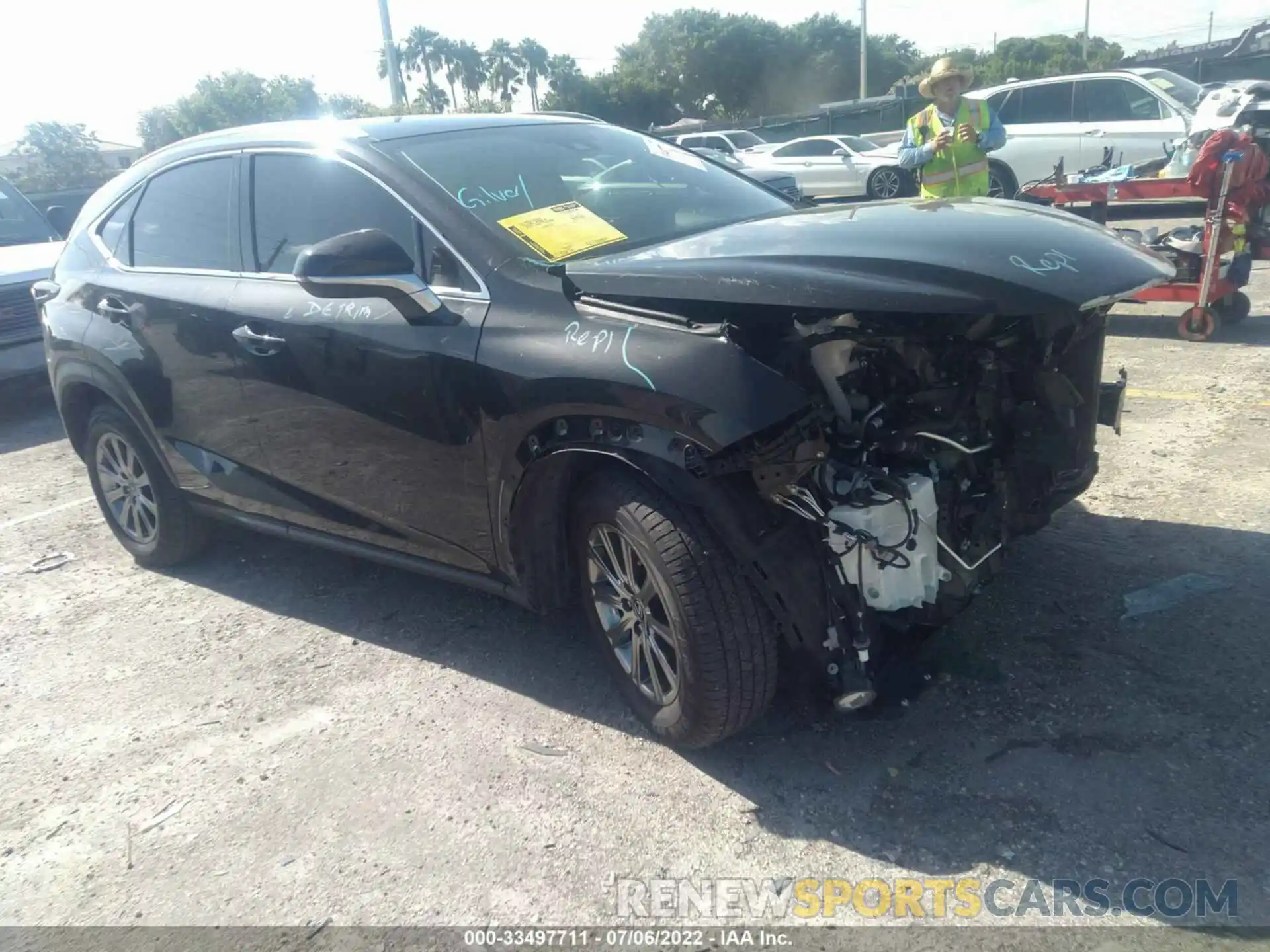 1 Photograph of a damaged car JTJAARBZ7L2158388 LEXUS NX 2020