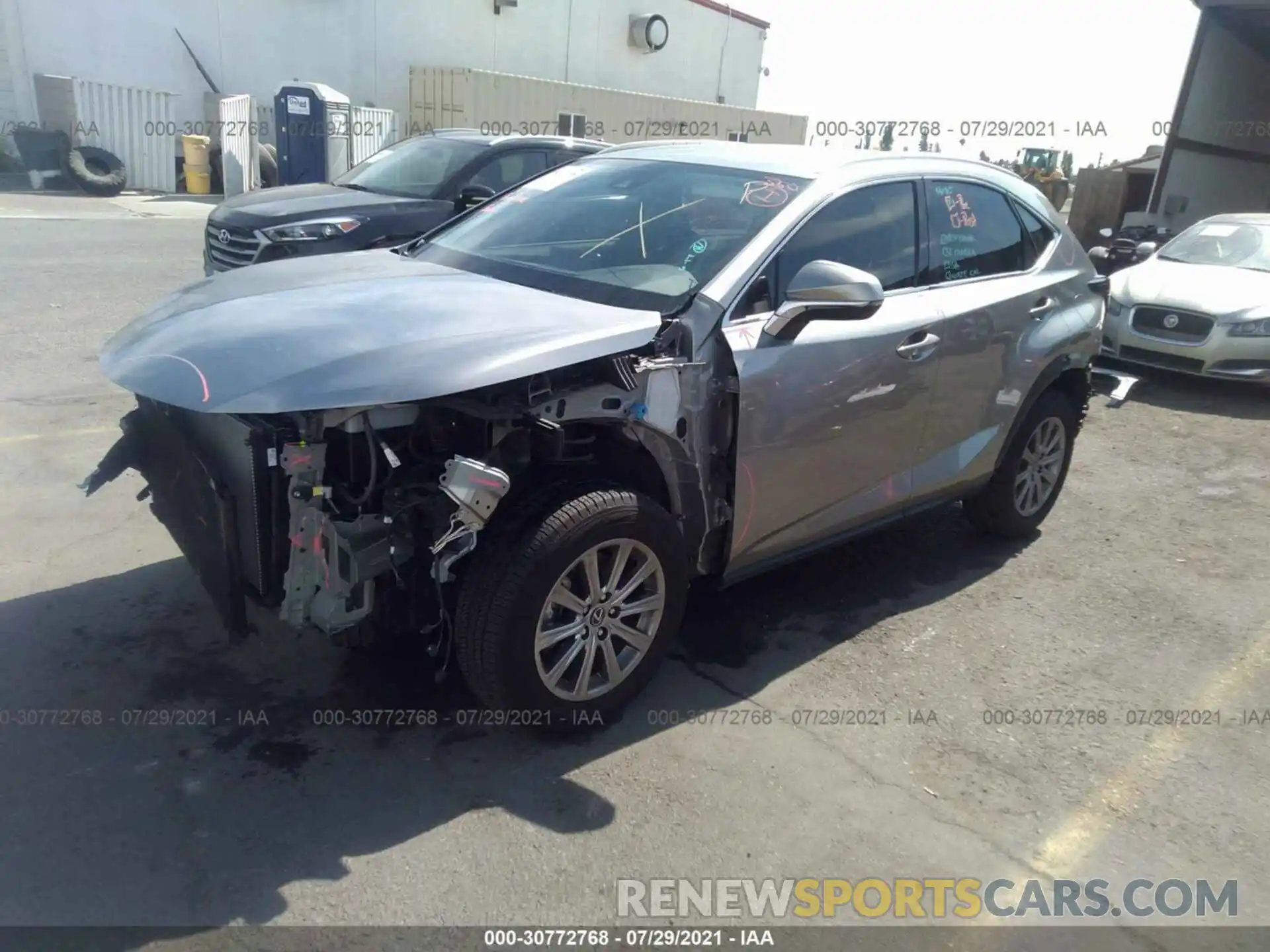 2 Фотография поврежденного автомобиля JTJAARBZ9L5006675 LEXUS NX 2020