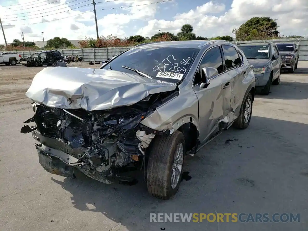 2 Photograph of a damaged car JTJAARBZXL2178277 LEXUS NX 2020